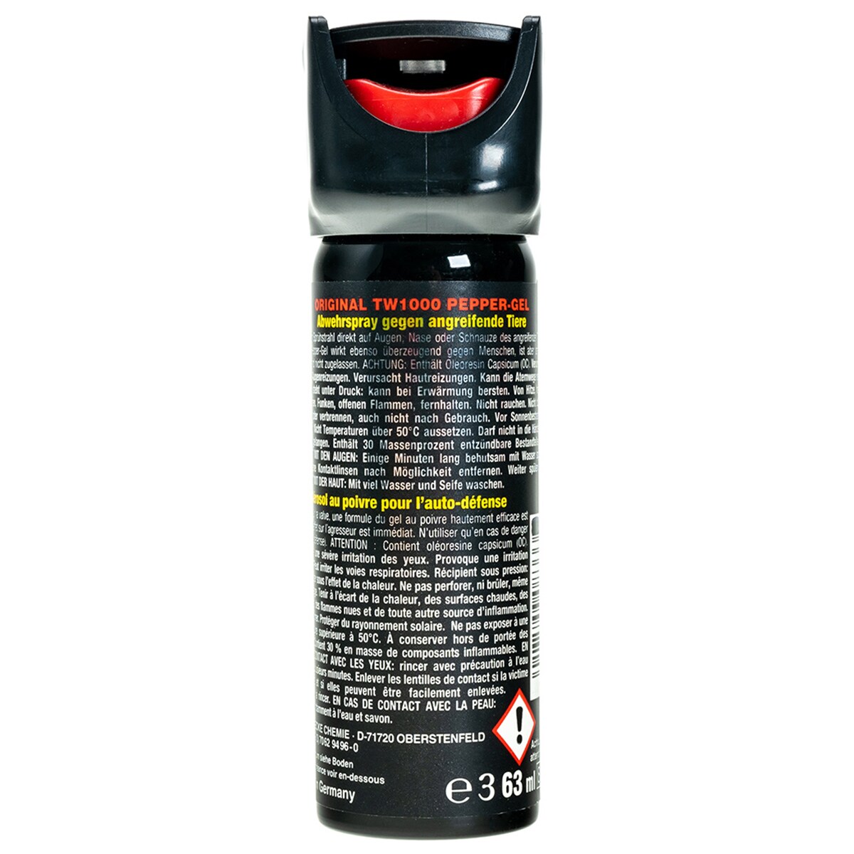 Spray au poivre contre les animaux TW 1000 Pepper Standard Gel 63 ml - Gel