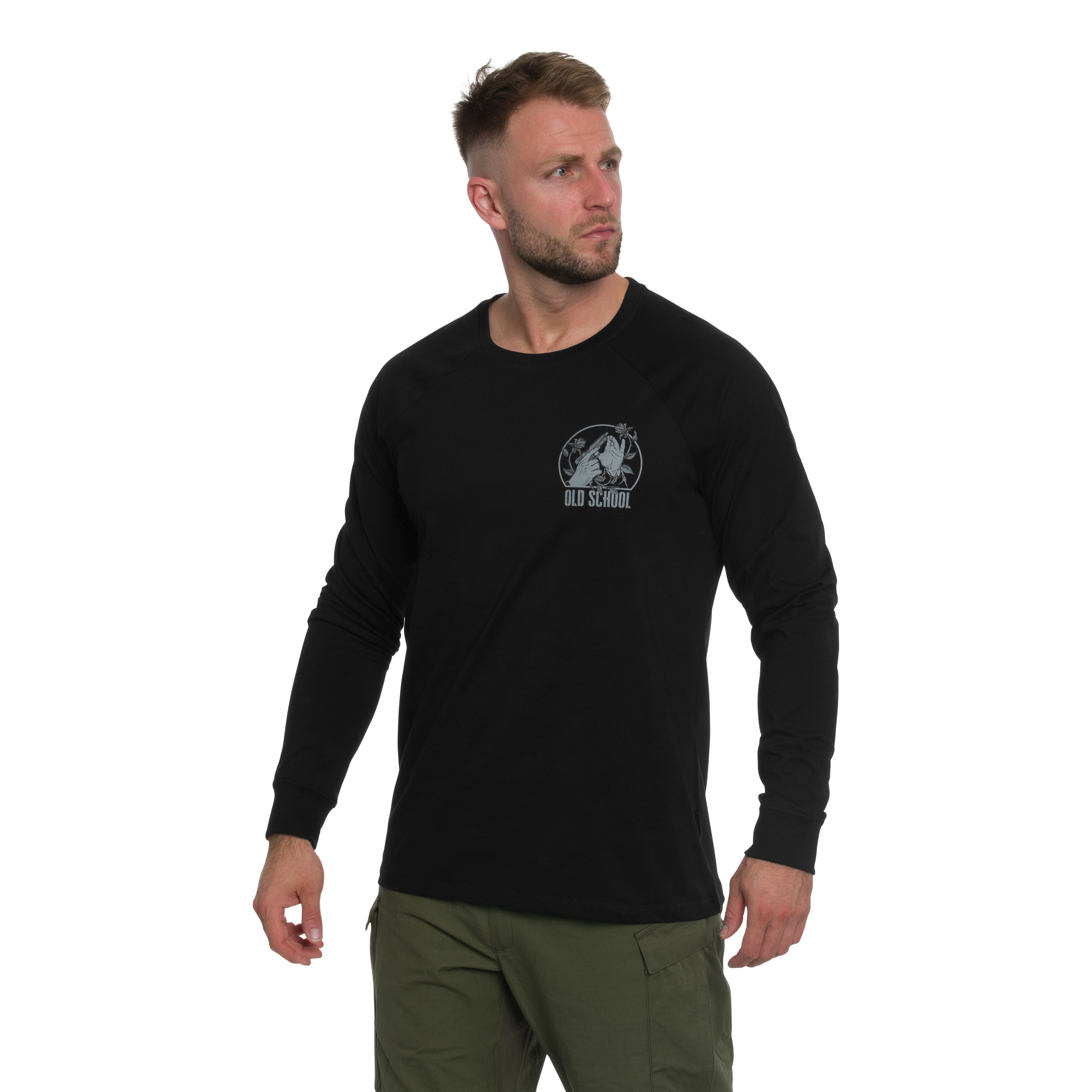 T-shirt Long Sleeve Old School Helikon-Tex - Black