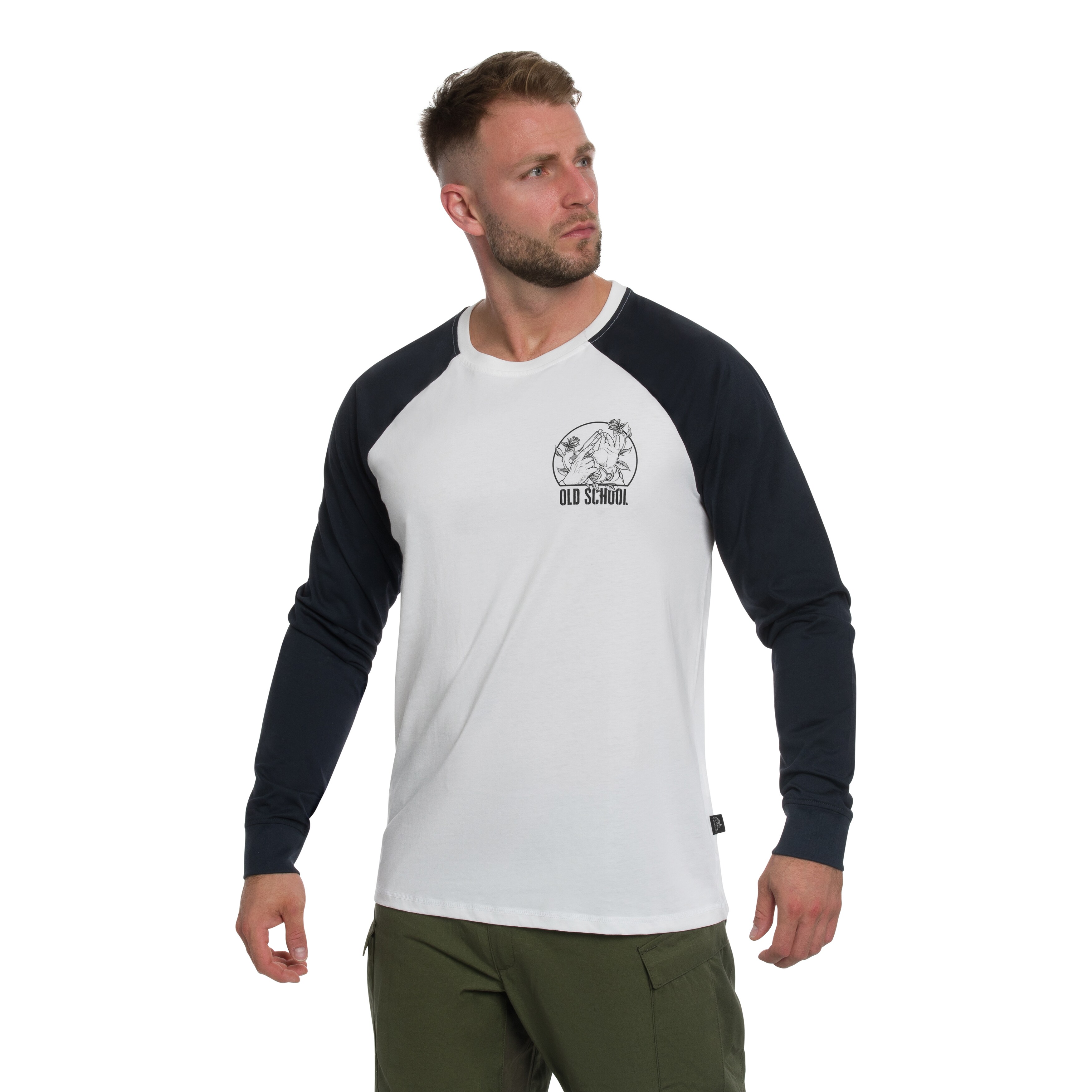 T-shirt Long Sleeve Old School Helikon - White/Black