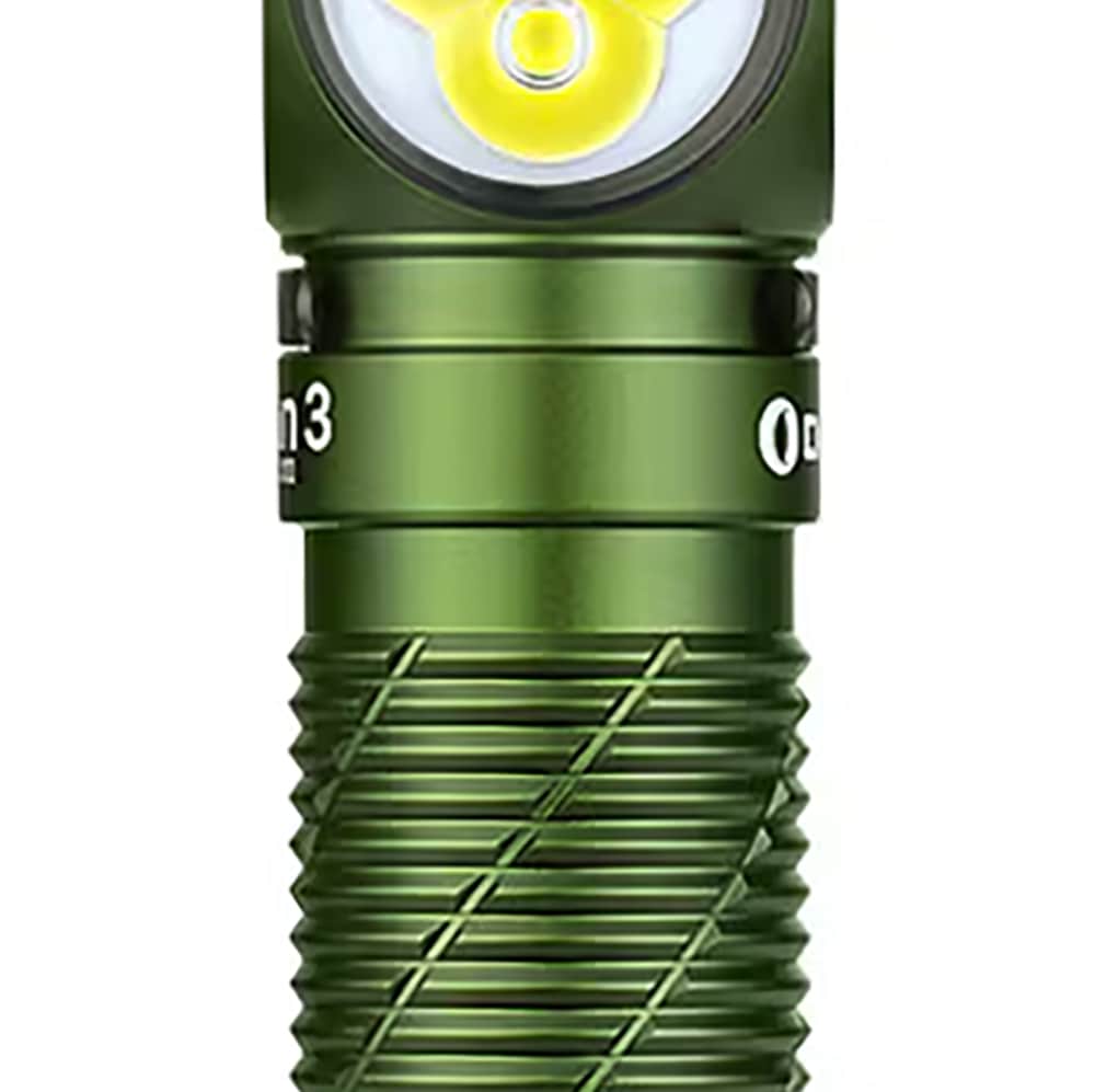 Lampe de poche frontale et lampe de poche d'angle Olight Perun 3 OD Green avec bandeau - 3000 lumens
