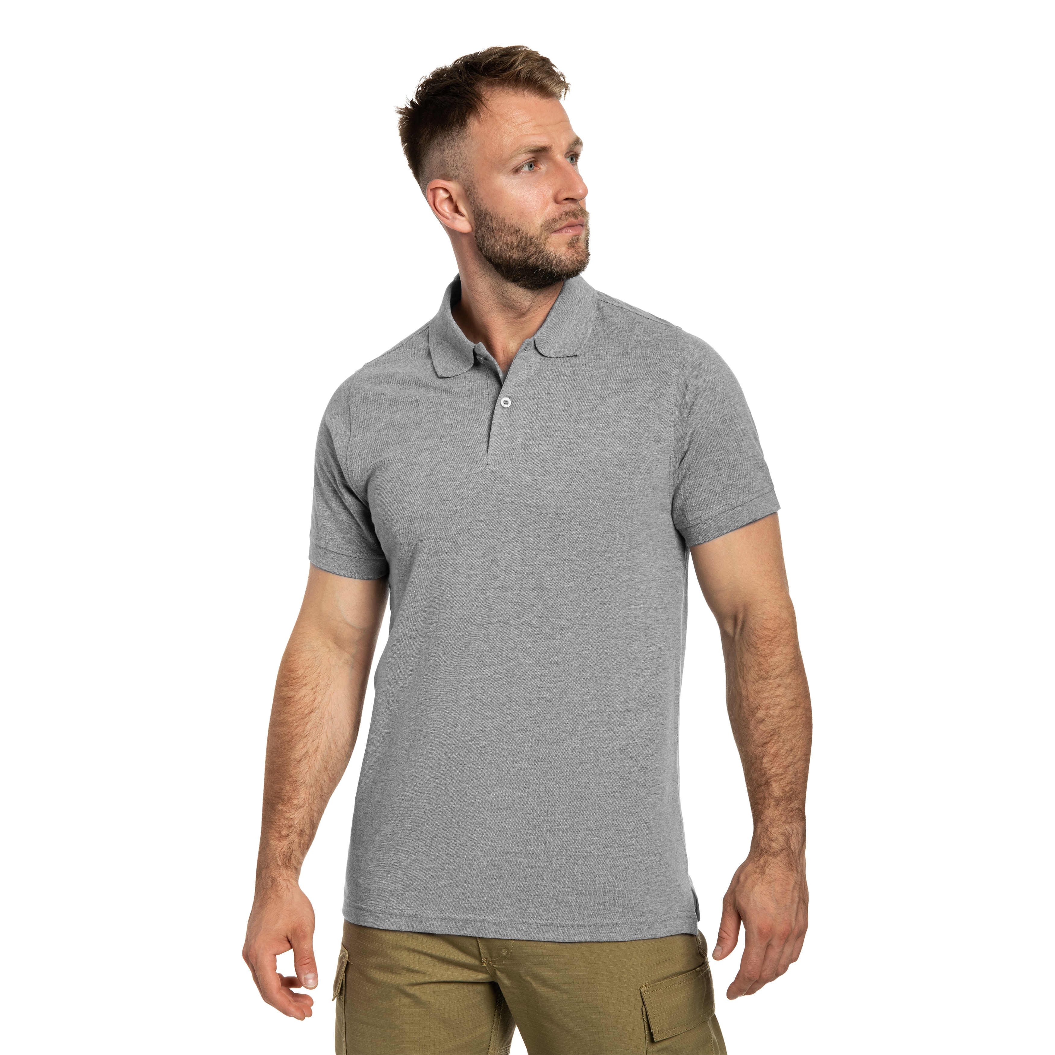 T-shirt militaire JT Polo- Grey Melange