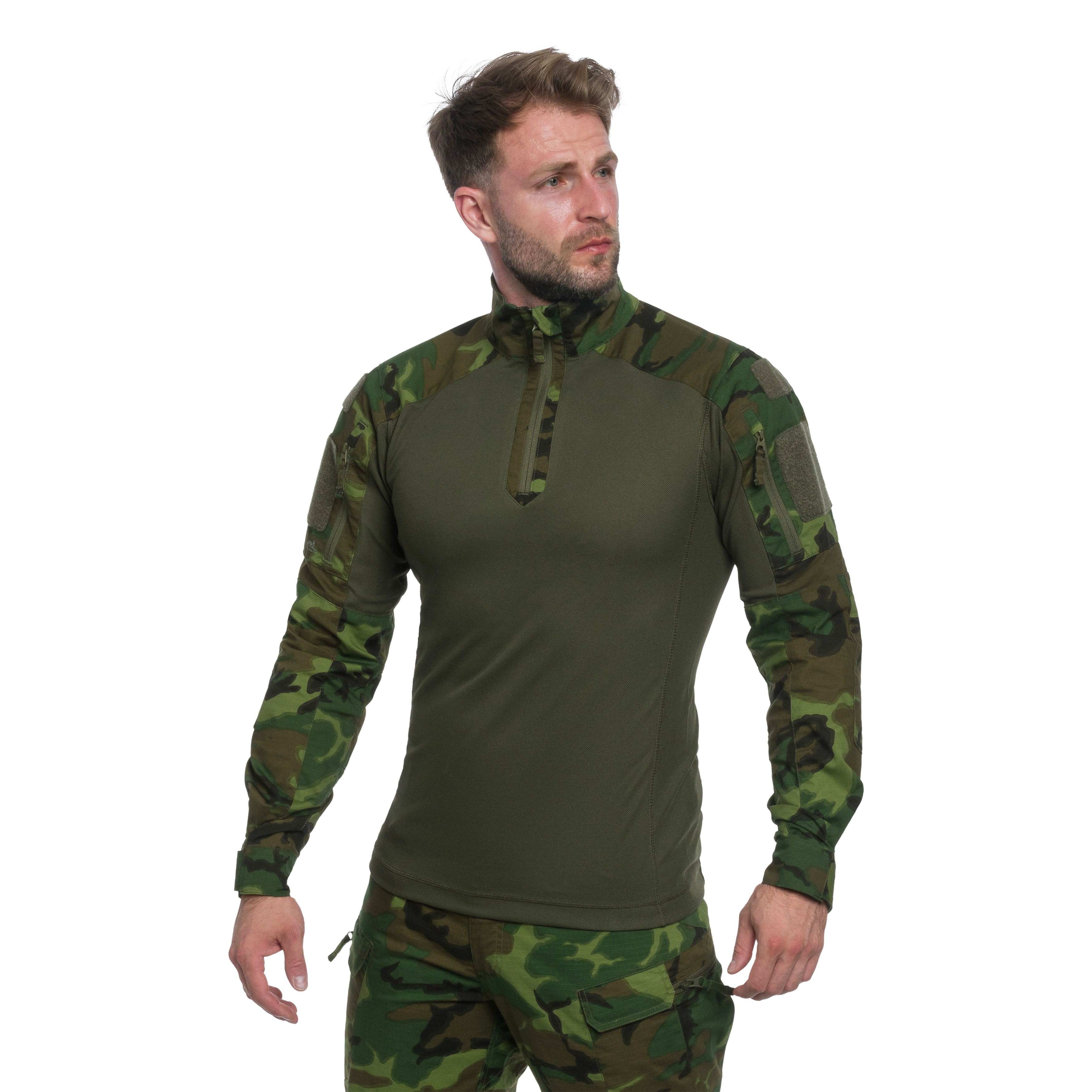 Sweat-shirt MCDU Combat Shirt Helikon-Tex - ERDL / Olive Green