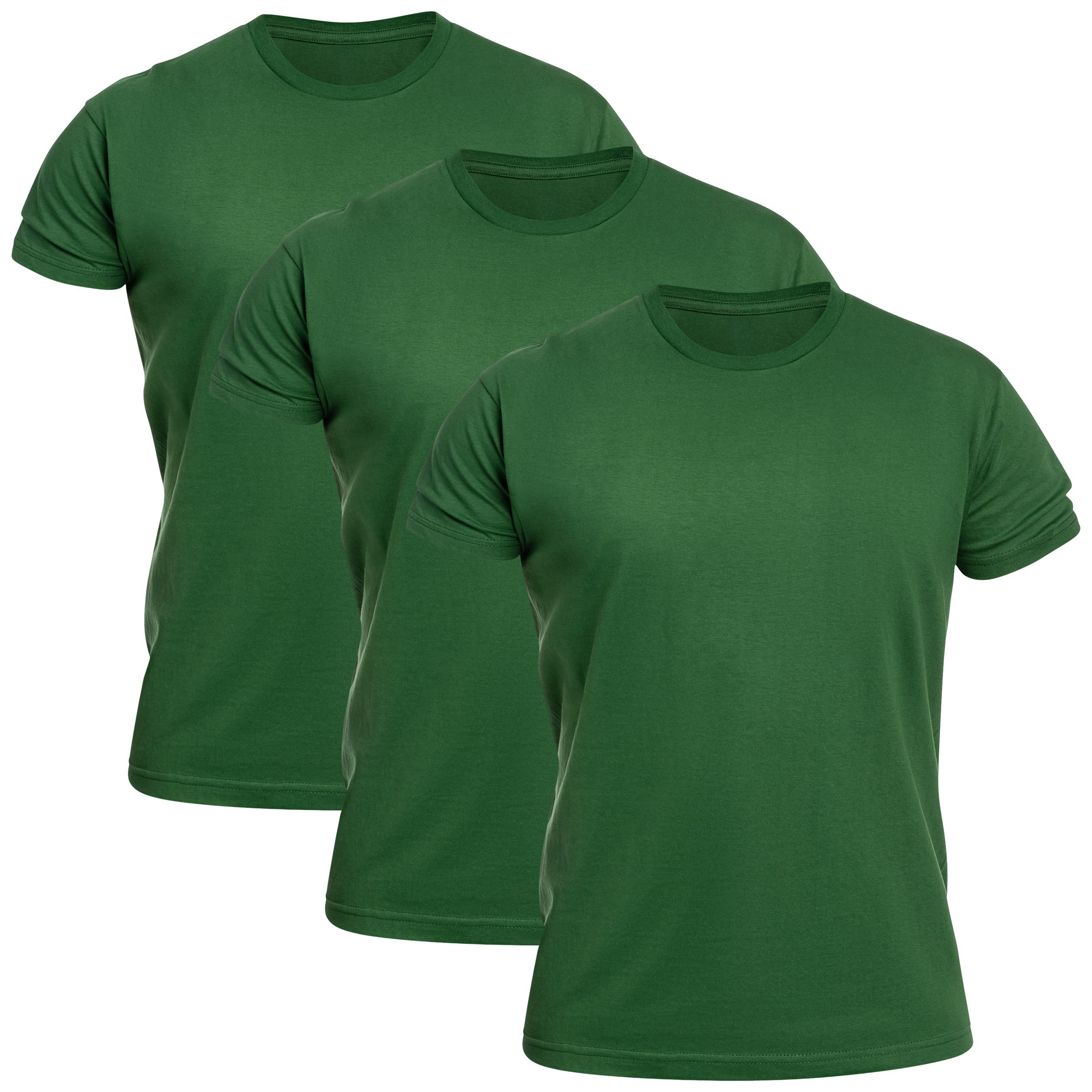 T-shirt militaire T-shirt - Bottle Green - 3 pcs.