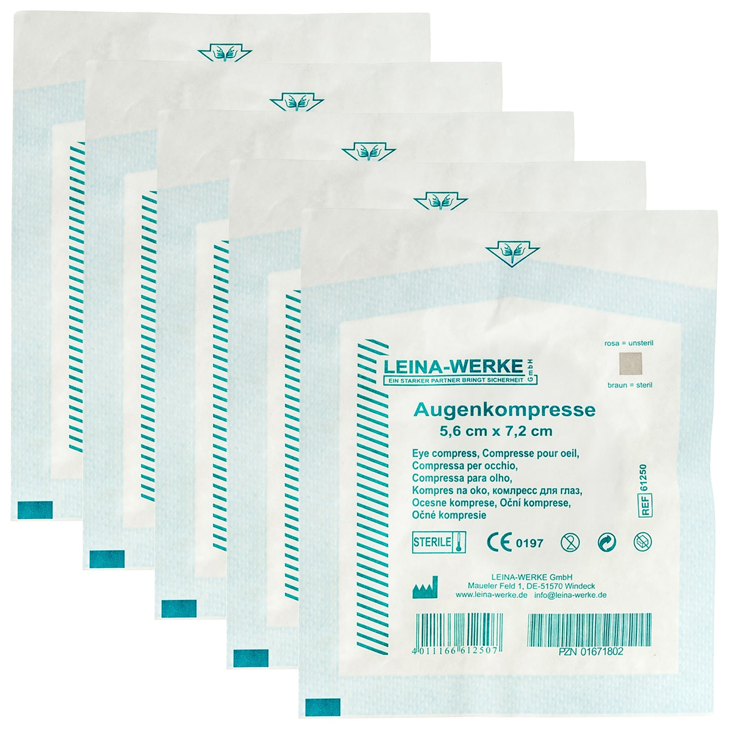 Compresse pour les yeux 56x72 - 5 pcs. Vera