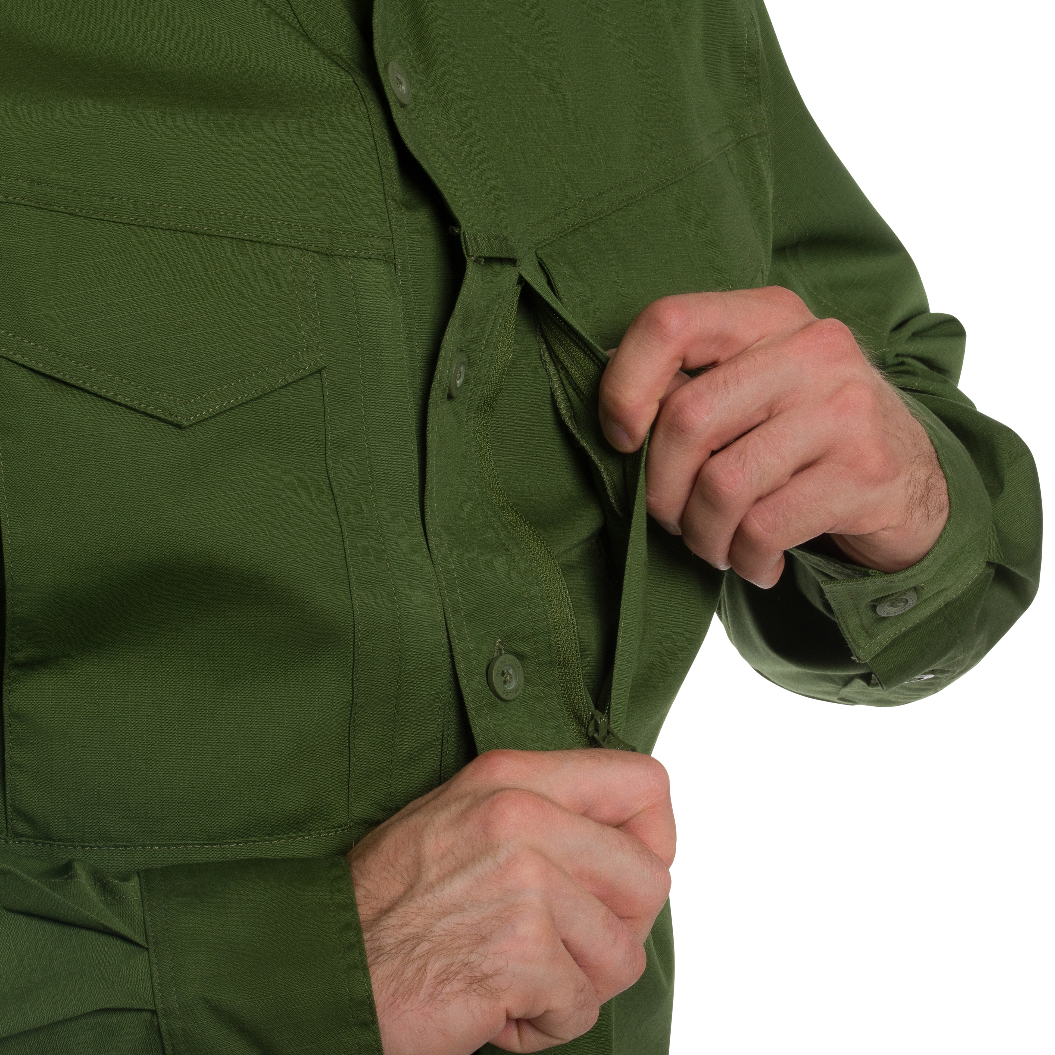 Chemise Defender Mk2 PolyCotton Ripstop Long Sleeve Helikon-Tex - Pine Green