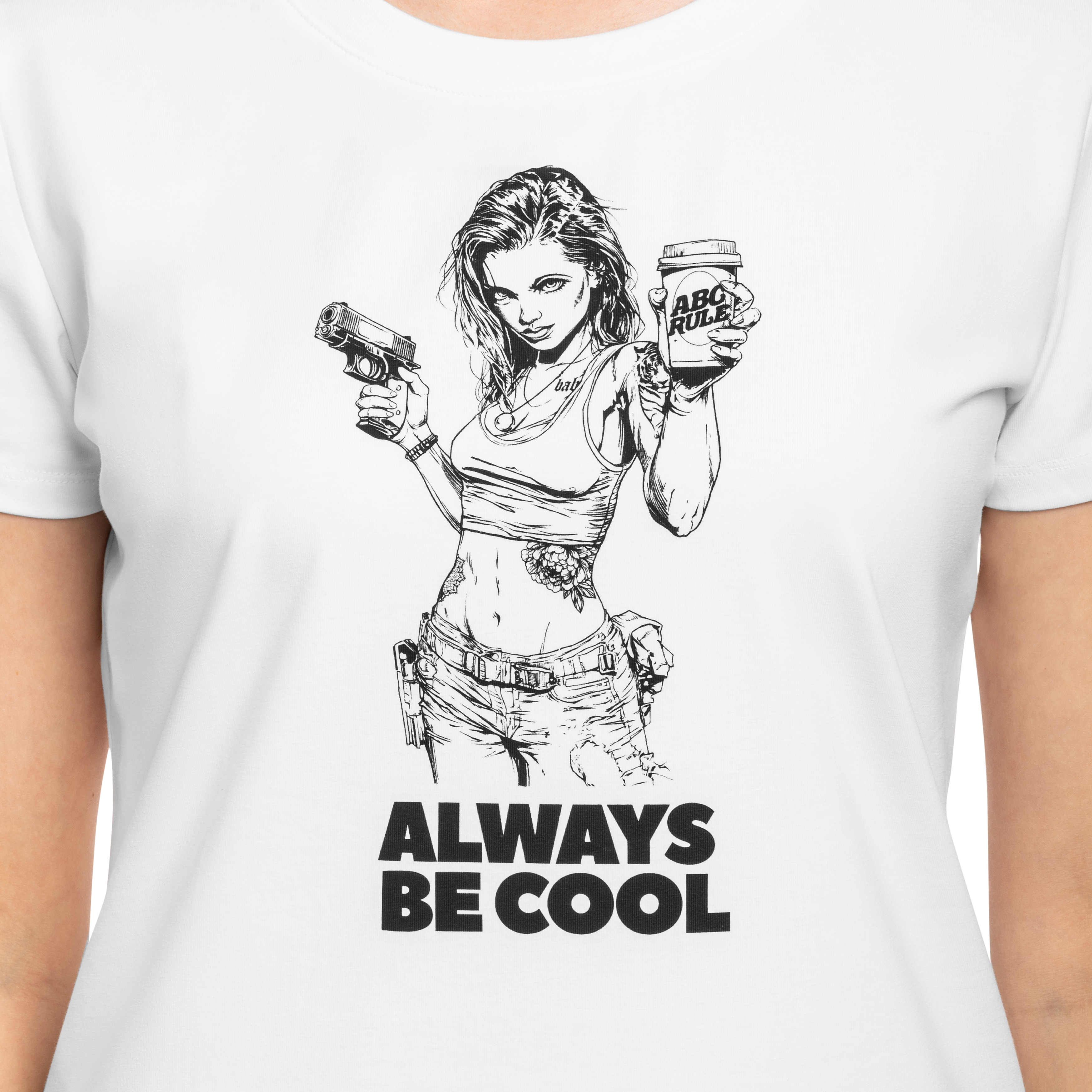 T-shirt pour femmes ABC Always Be Cool Helikon-Tex - White