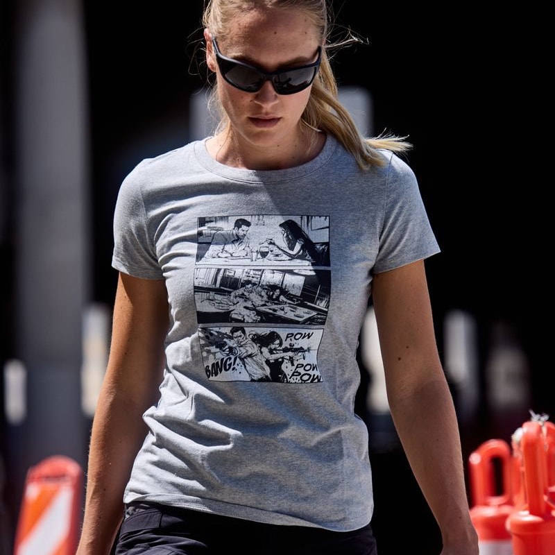 T-shirt pour femmes Combat Date Helikon-Tex - Mid Grey Melange