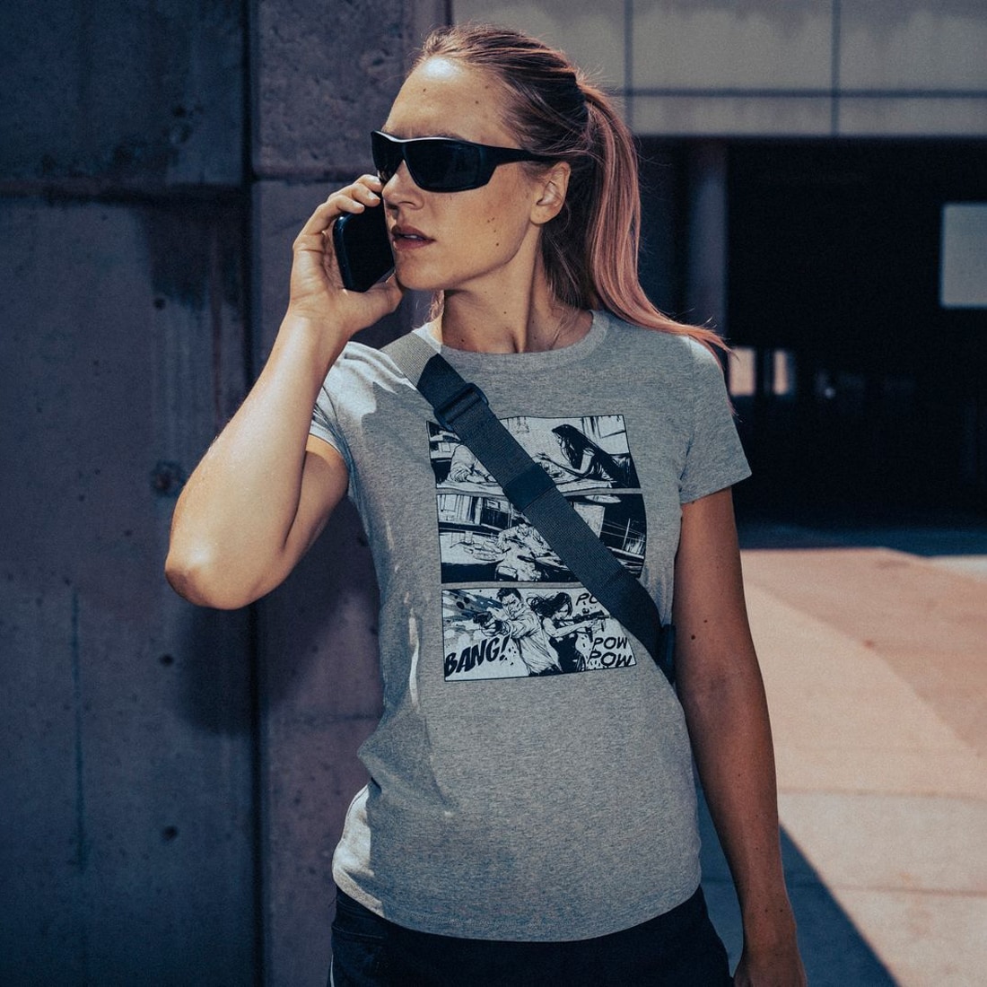 T-shirt pour femmes Combat Date Helikon-Tex - Mid Grey Melange