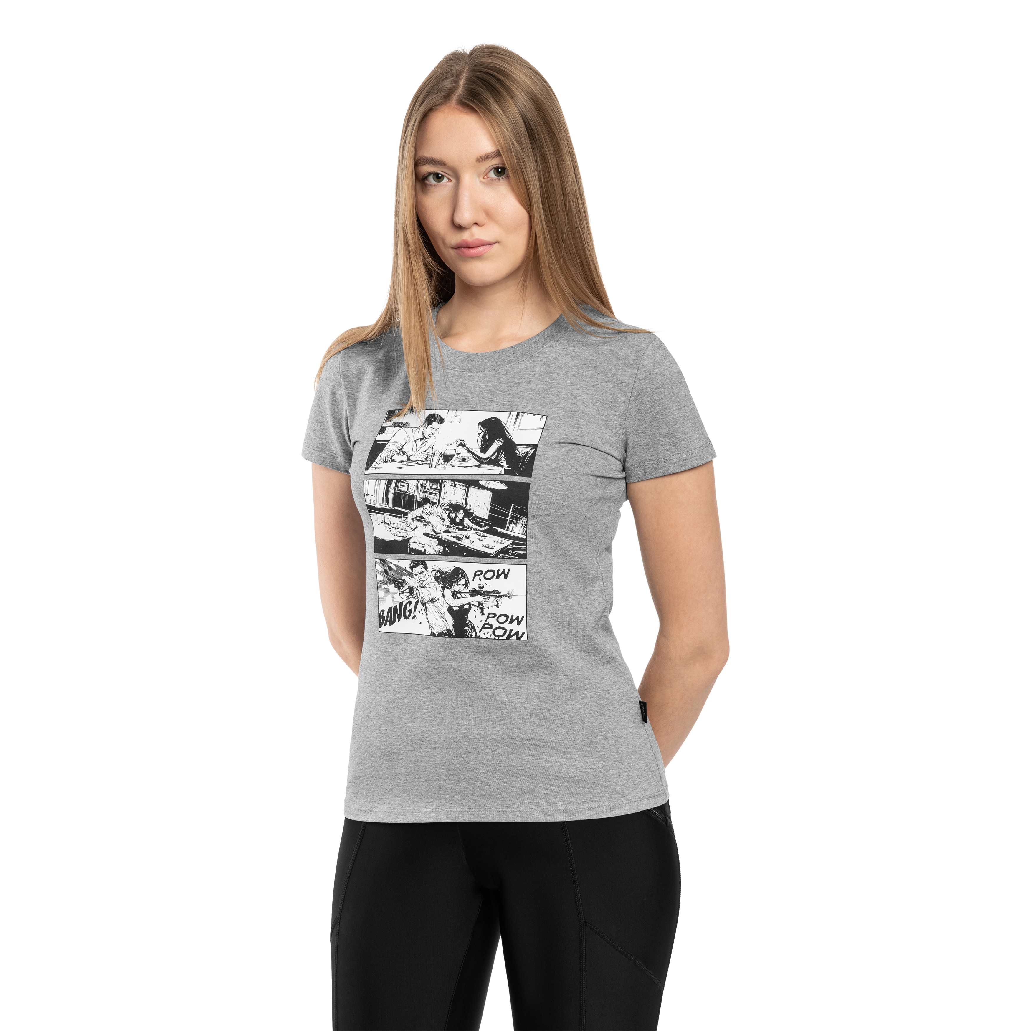 T-shirt pour femmes Combat Date Helikon-Tex - Mid Grey Melange