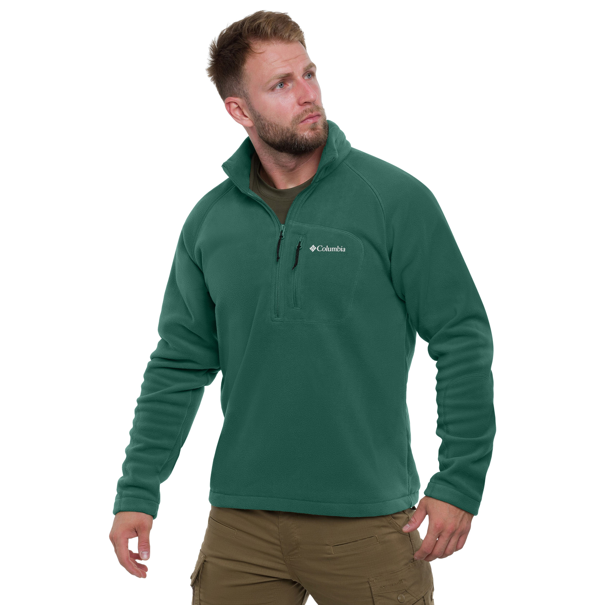 Polaire Fast Trek III Half Zip New Columbia - Rain Forest