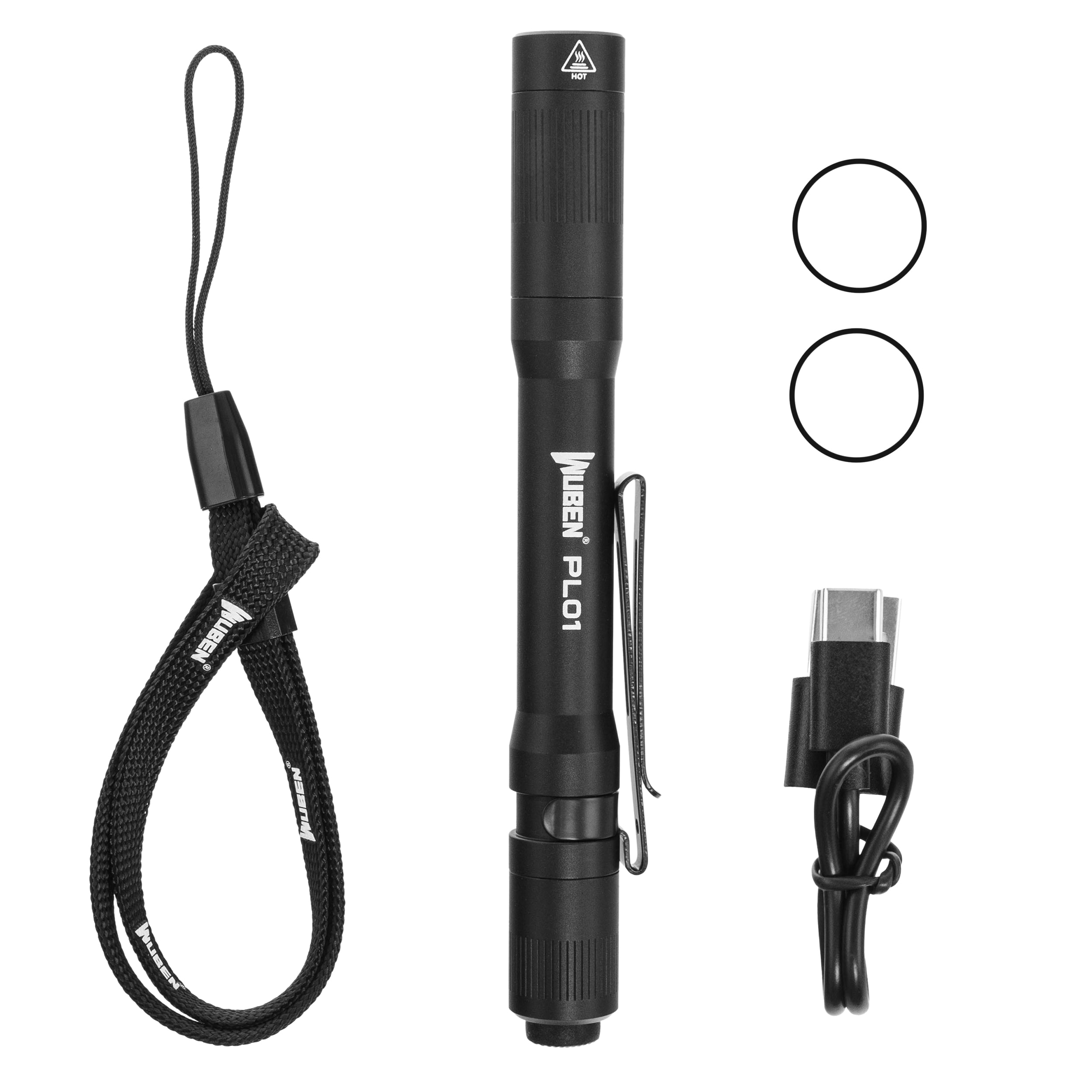 Lampe de poche PL01 650 lumens Wuben - Black