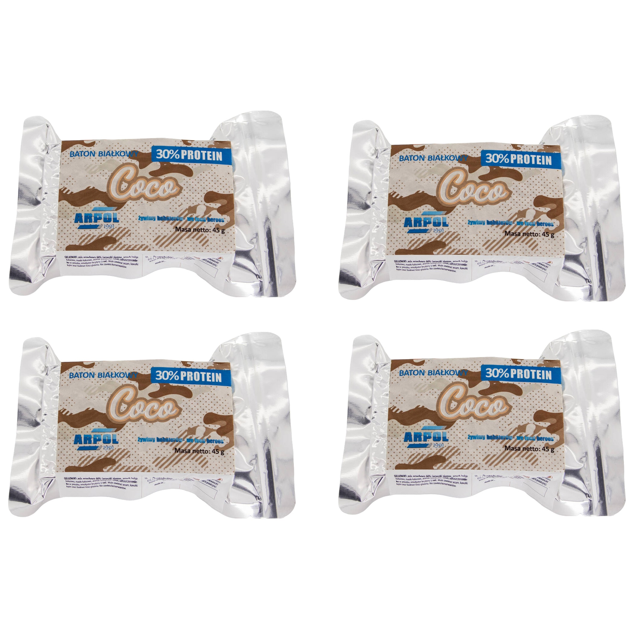 Barre protéinée Arpol à la noix de coco 45 g - 4 pcs.