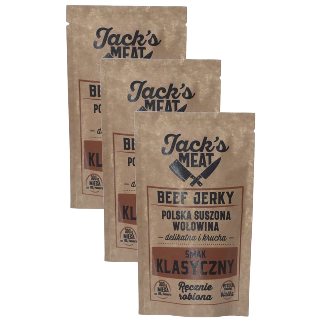 Bœuf séché, saveur classique Beef Jerky 30 g - 3 pcs. Jack's Meat