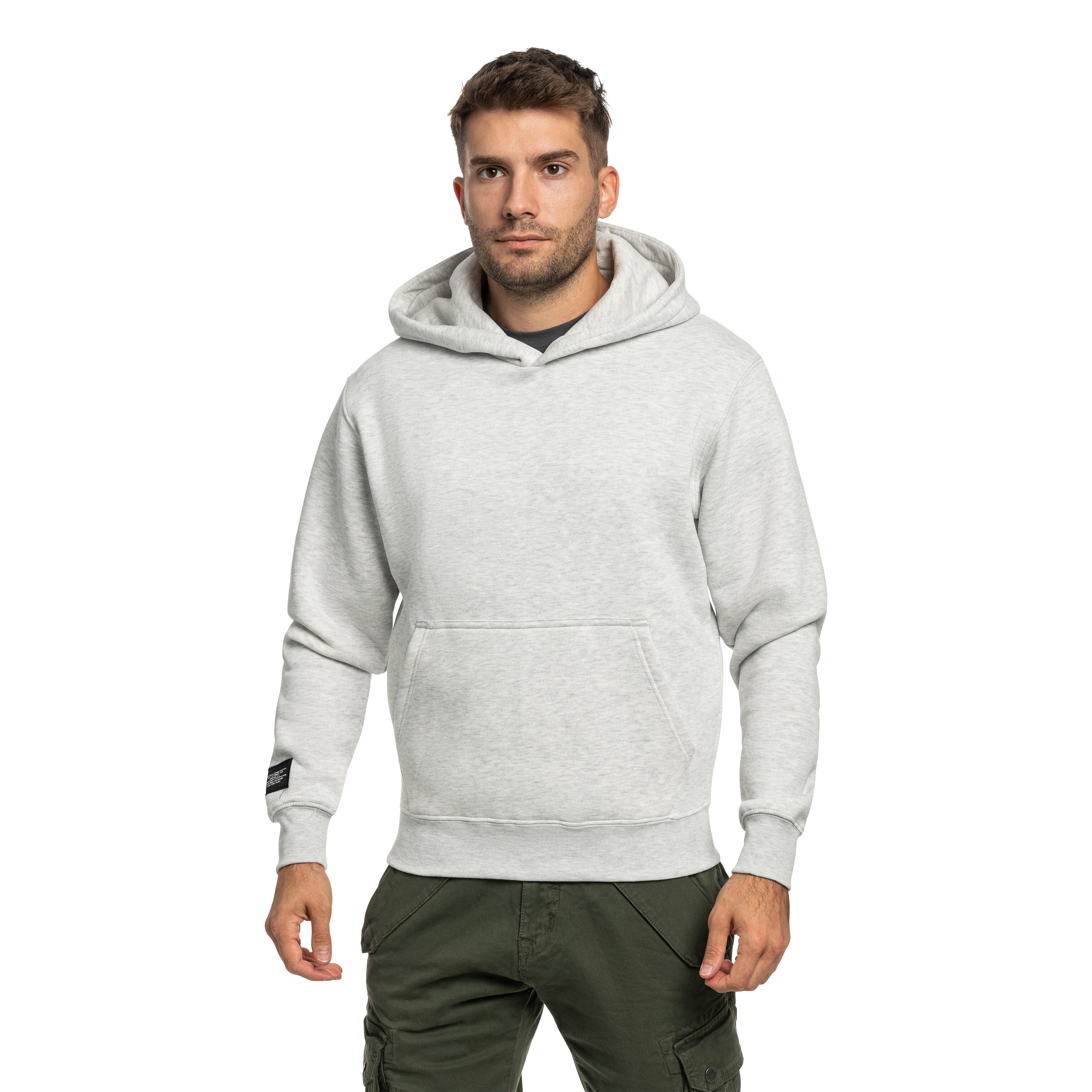 Sweat-shirt Label Backprint Hoodie Alpha Industries - Pastel Grey