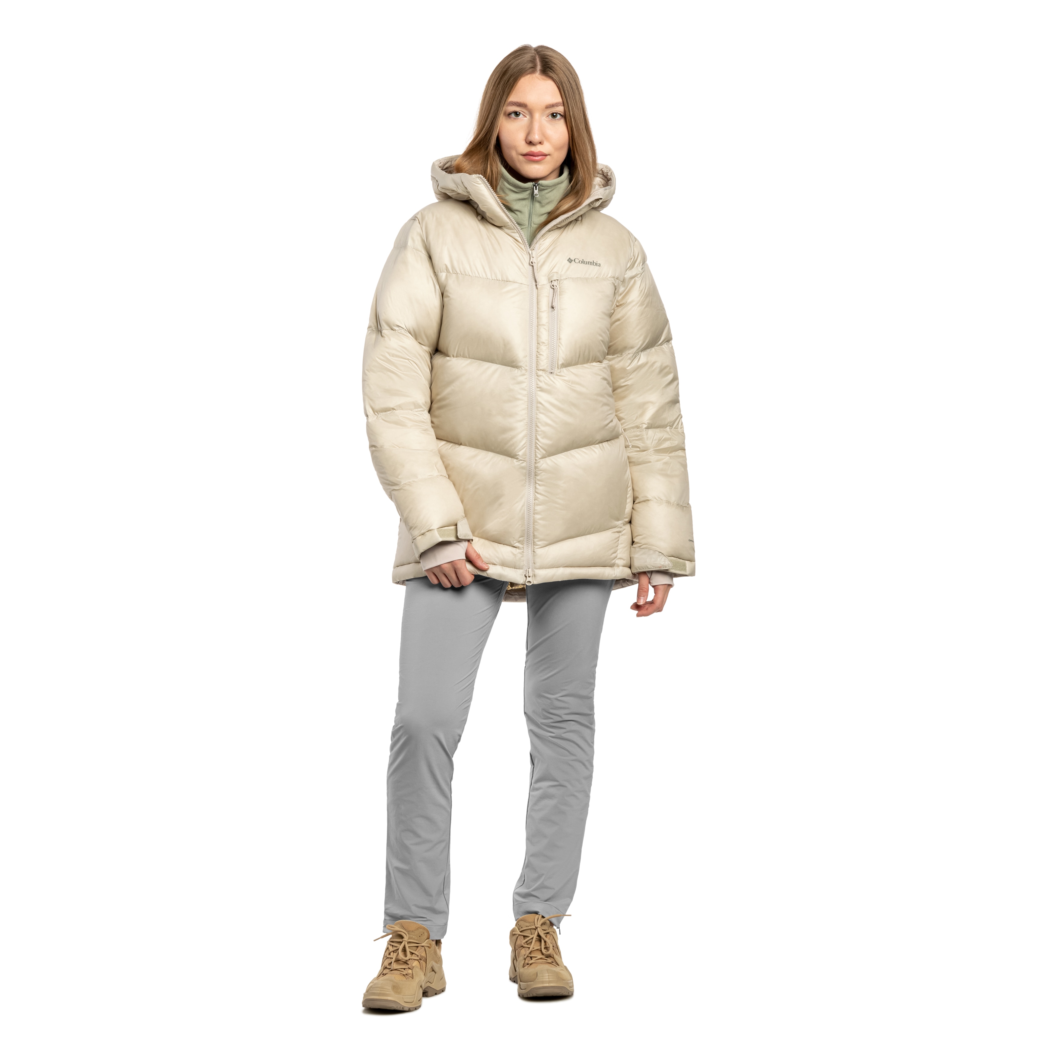 Veste pour femme Cloudview Down Hooded Jacket Columbia - Dark Stone