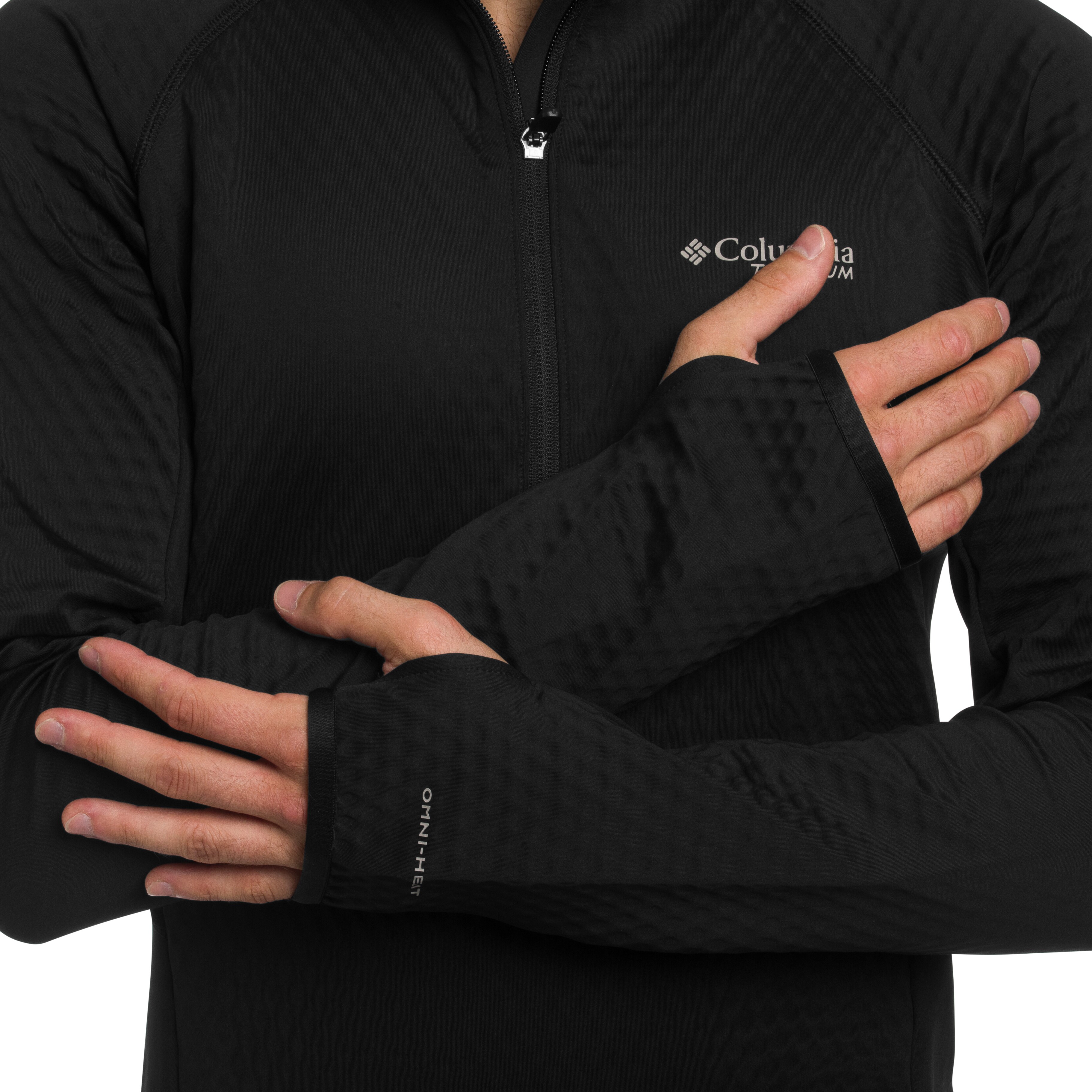 Polaire Crystal Leaf Omni-Heat Helix Technical Half Zip Fleece Columbia - Black