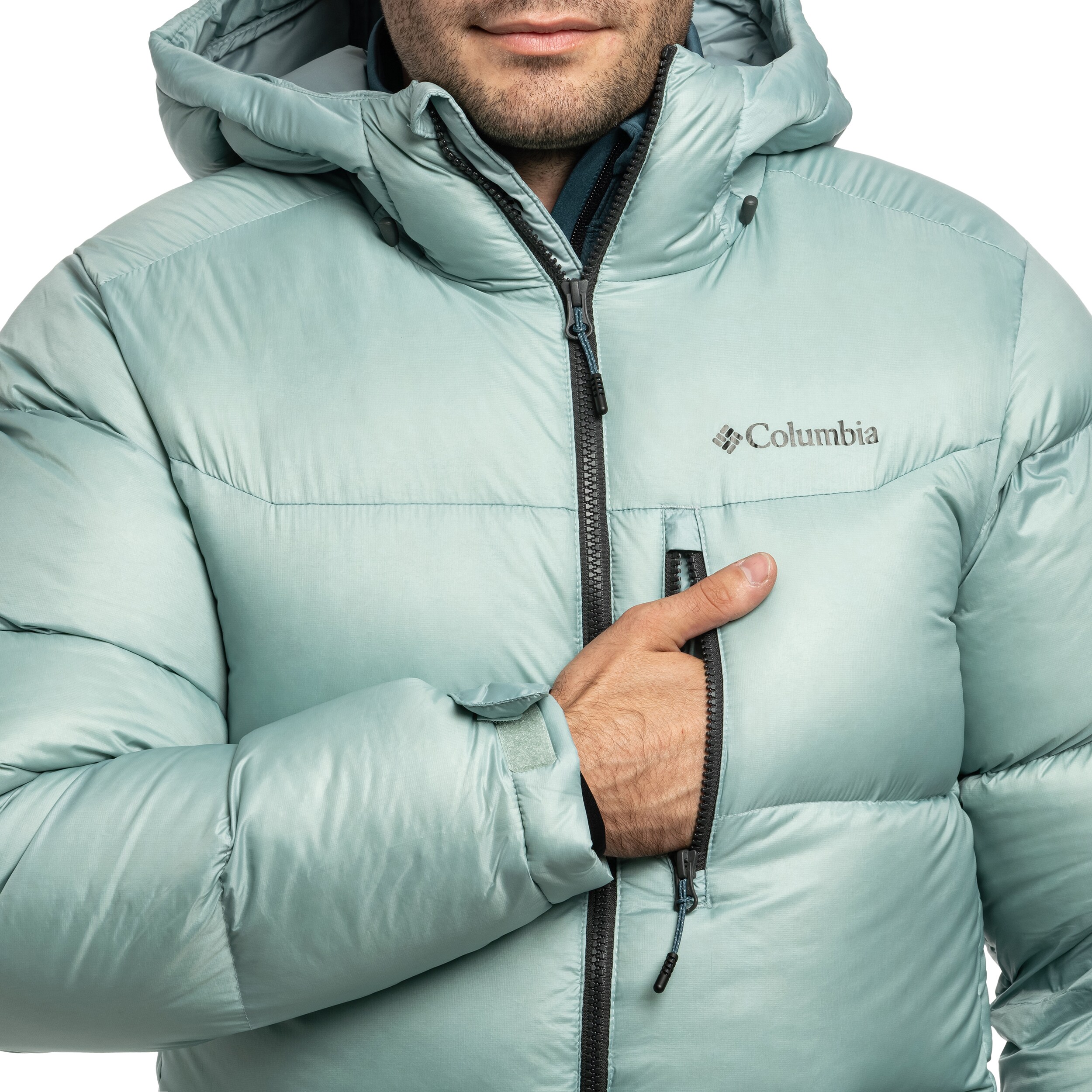 Veste Cloudview Down Hooded Jacket Columbia - Crushed Blue