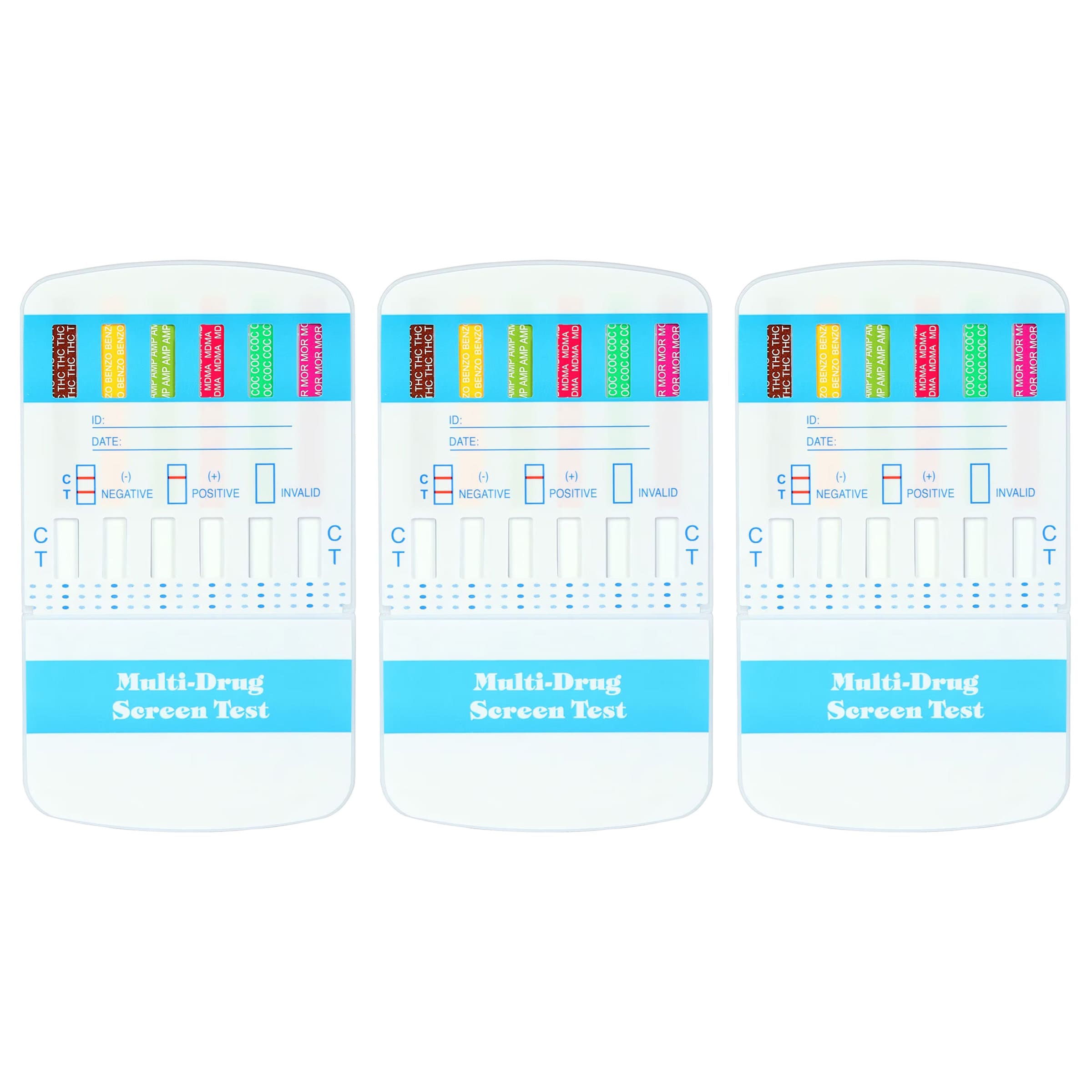 Multitest pour la détection de drogues et de médicaments dans l'urine (9 substances) - 3 pcs. Temptavit