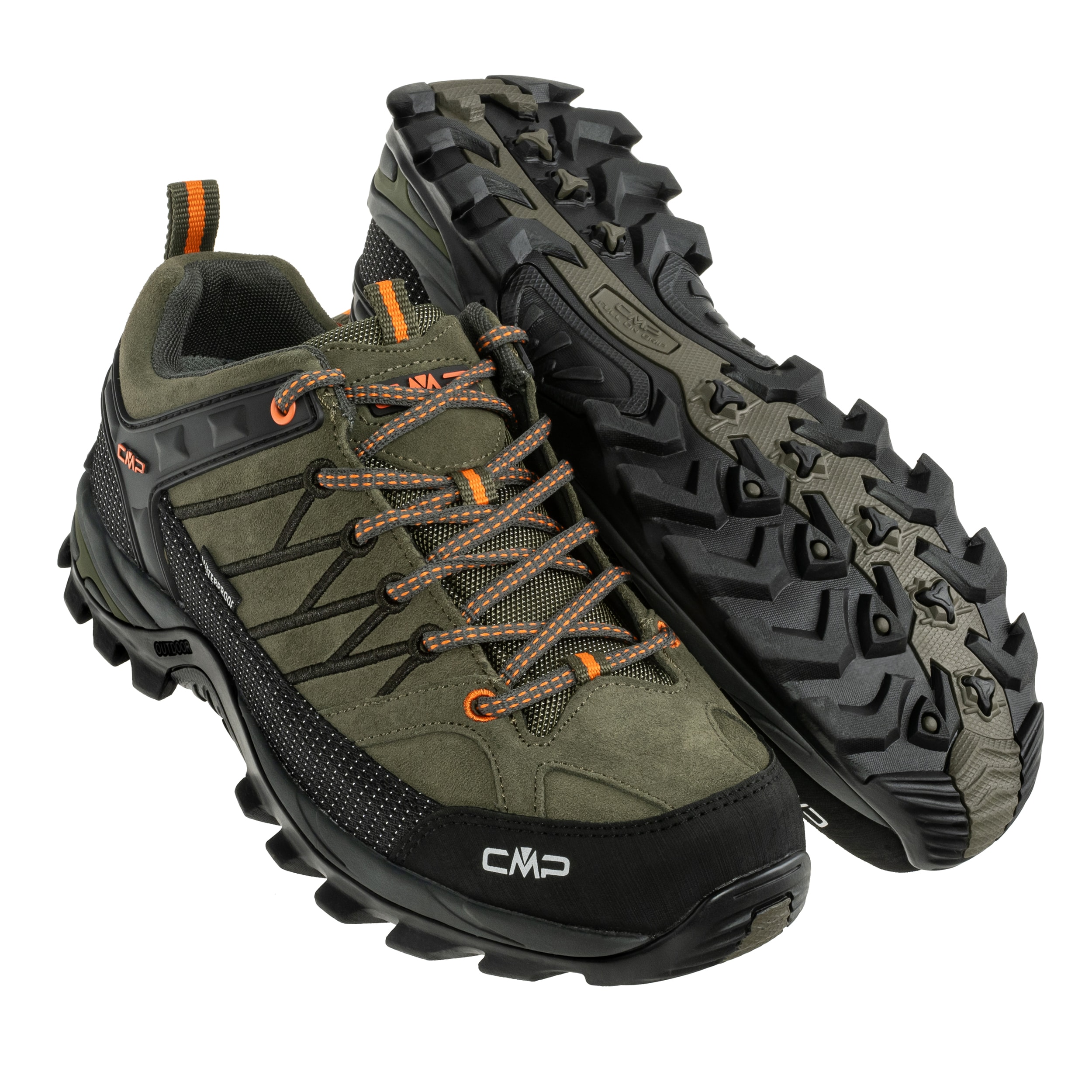 Chaussures de trekking Rigel Low Waterproof CMP - Olive/Flame