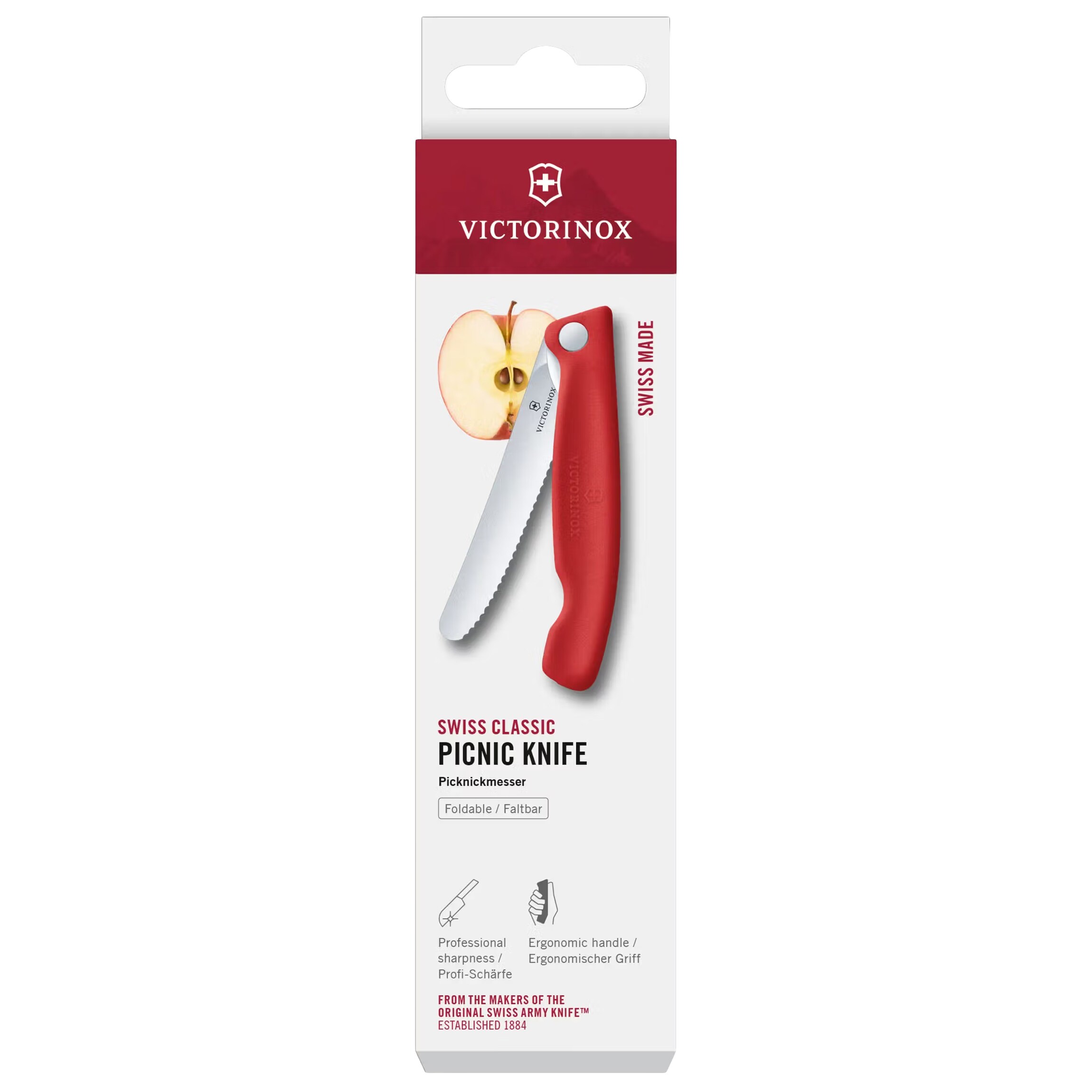 Couteau de cuisine pliant Picnic Swiss Classic Victorinox - Chili Red