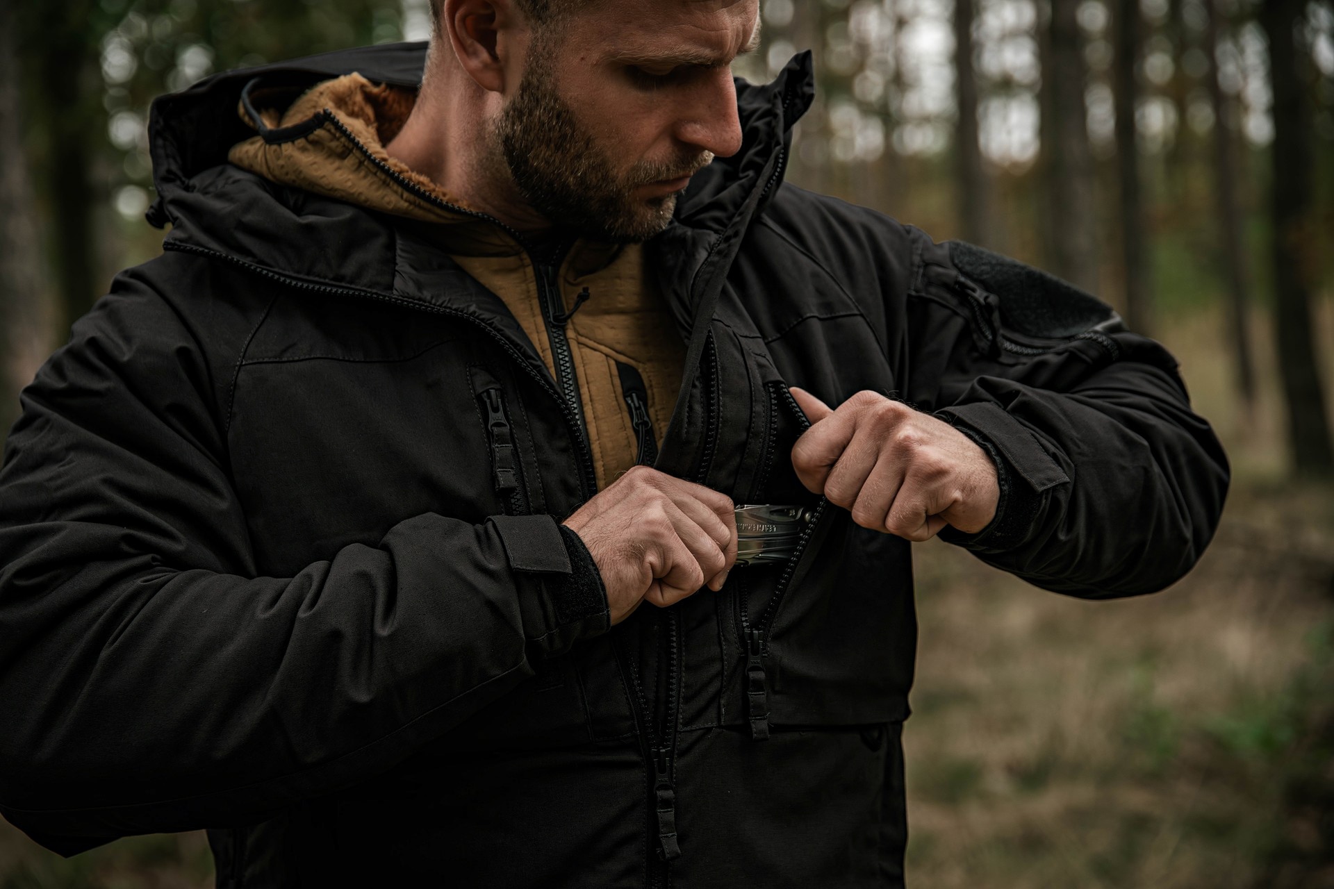 Veste Winter Yukon Duracanvas Helikon - Black