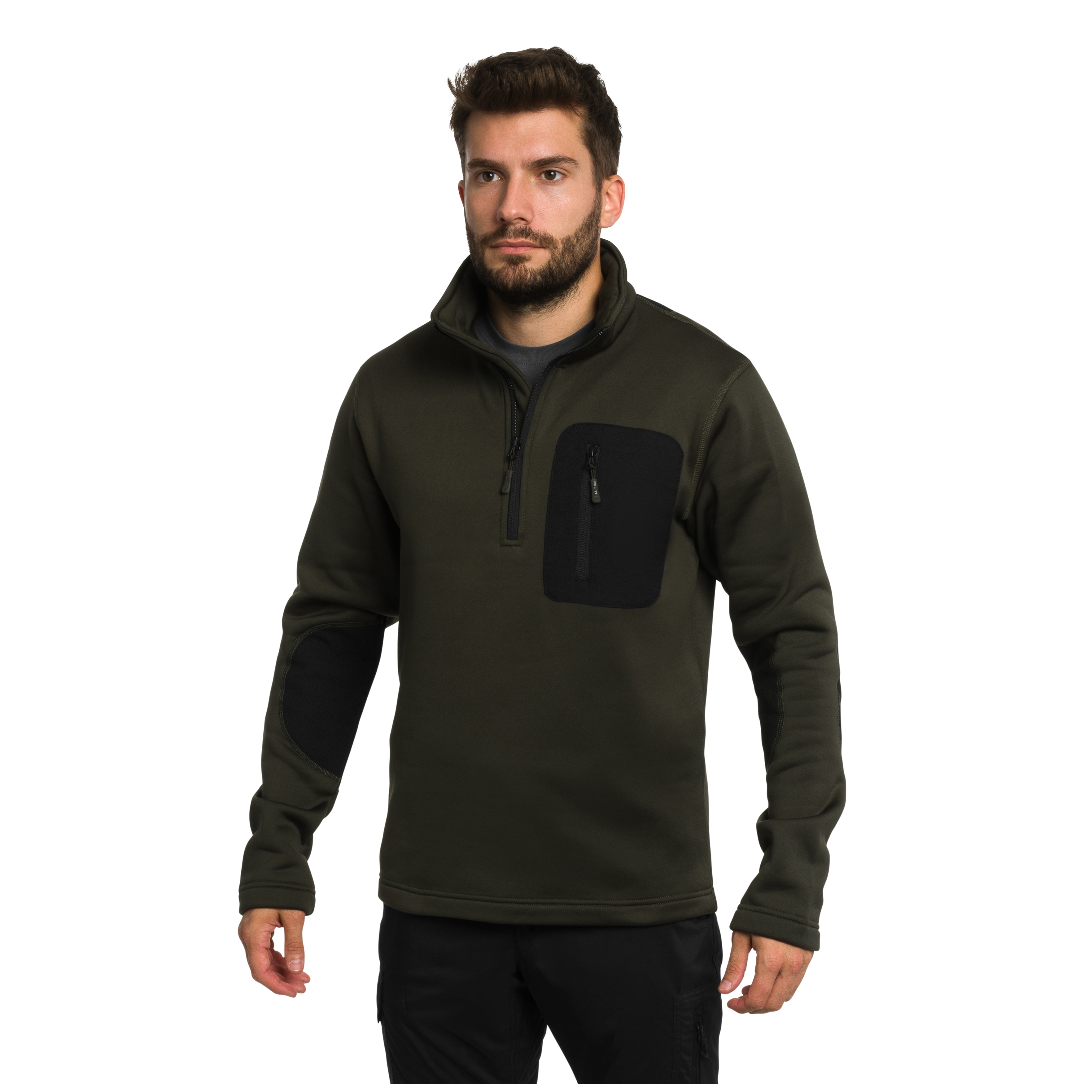 Sweat-shirt Thermo Fleece Zip Mil-Tec - Olive