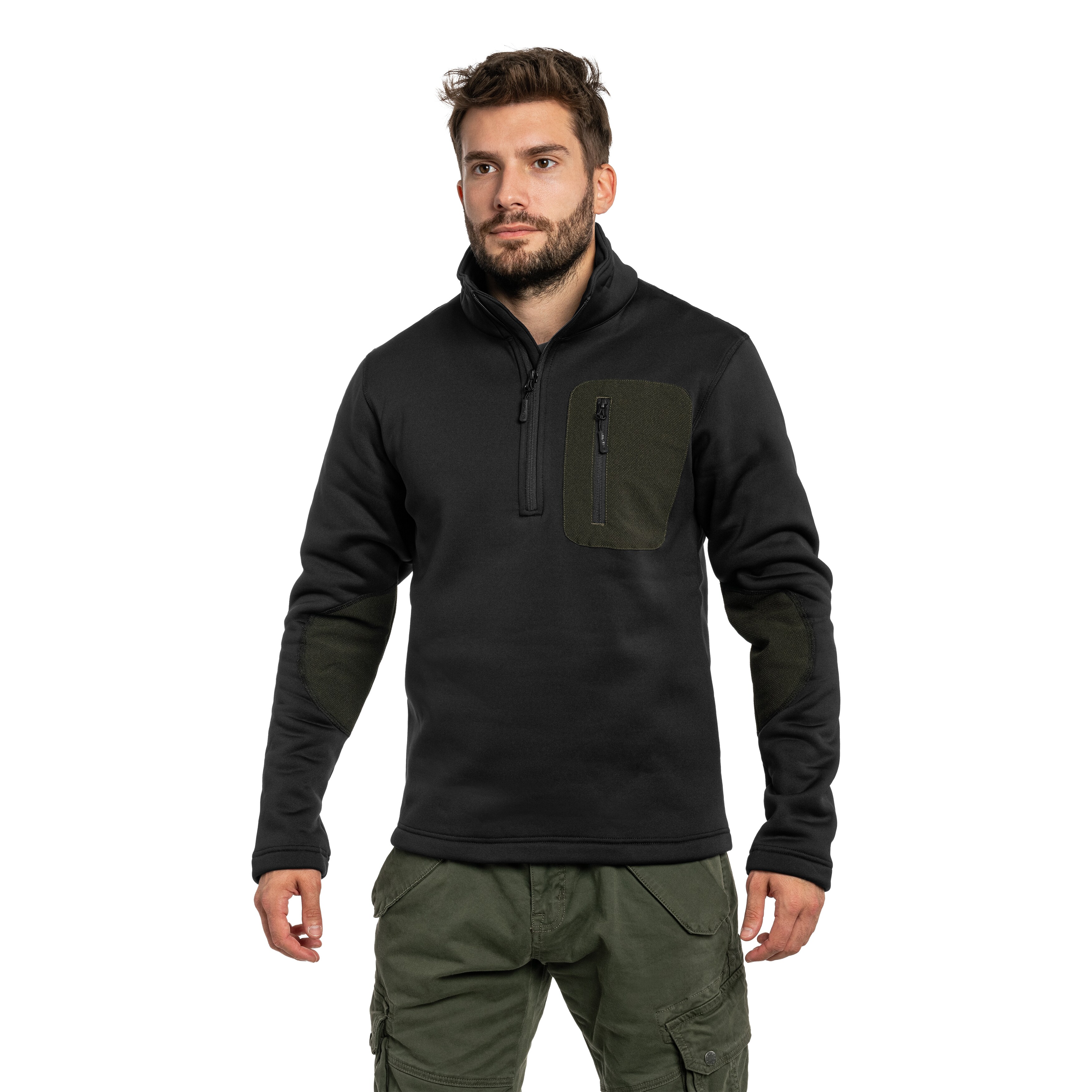 Sweat-shirt Thermo Fleece Zip Mil-Tec - Black
