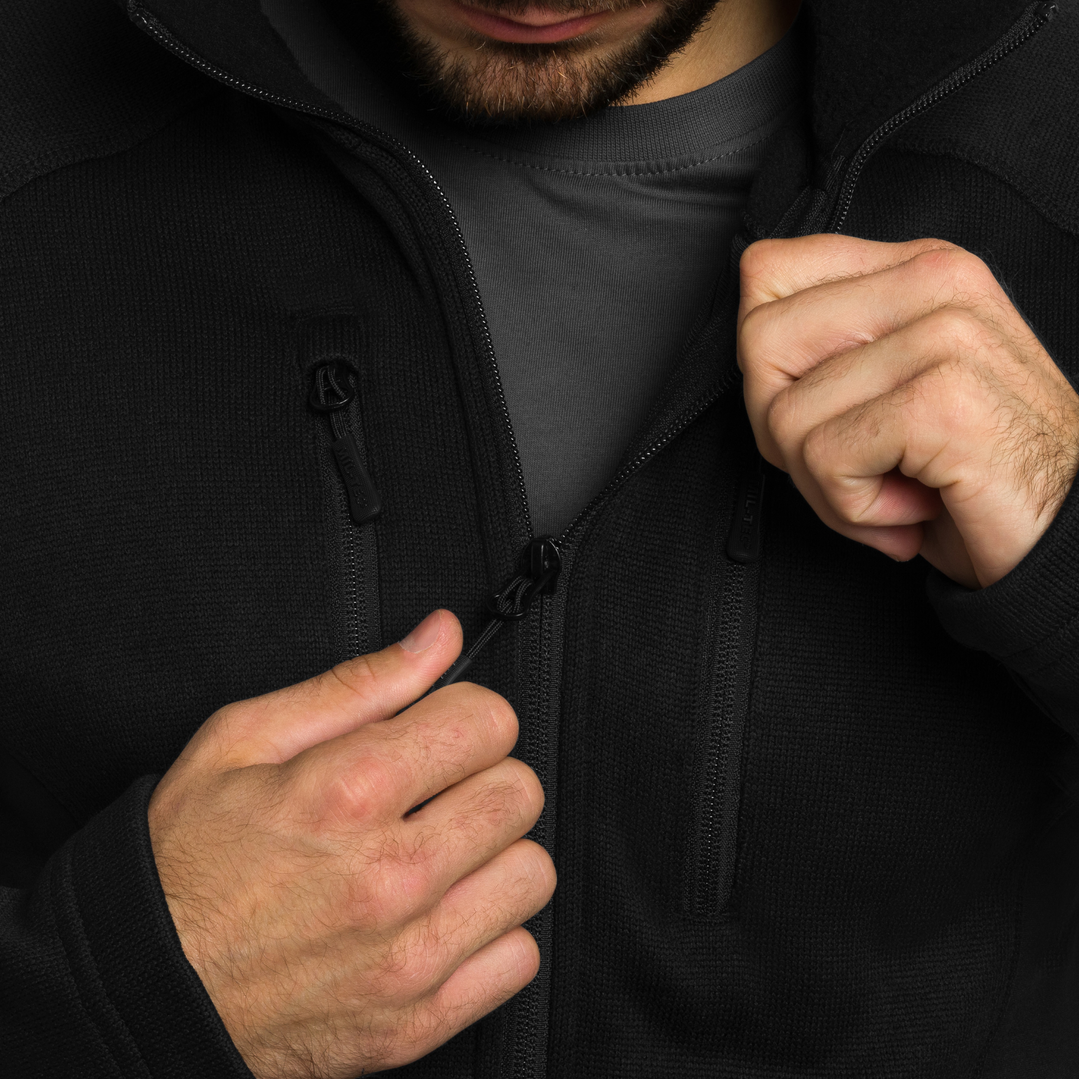 Polaire Outdoor Structure Fleece Mil-Tec - Black