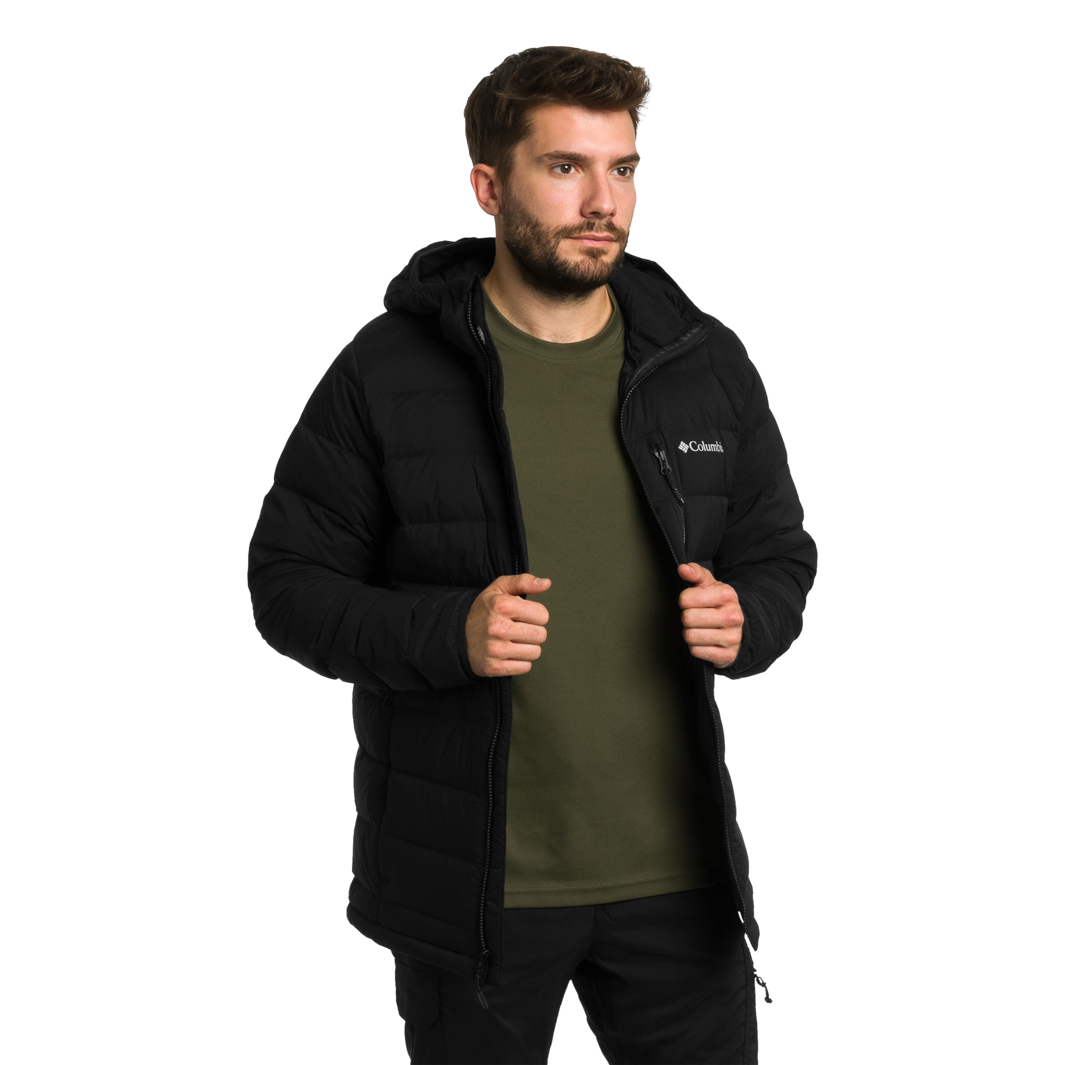 Veste Drift Peak Stretch Down Hooded Columbia - Black
