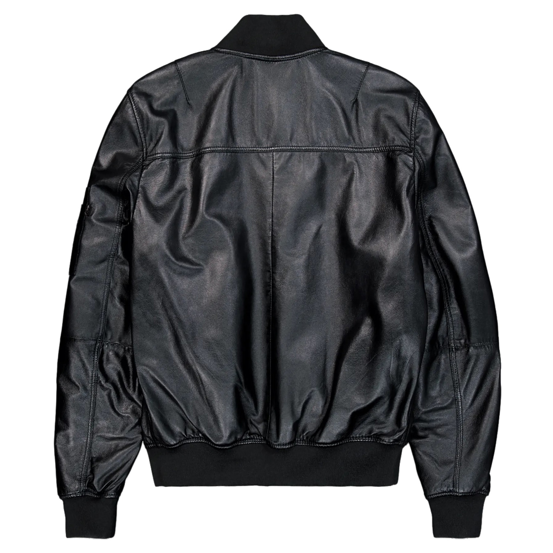 Veste MA-1 Leather Bomber Alpha Industries - Black