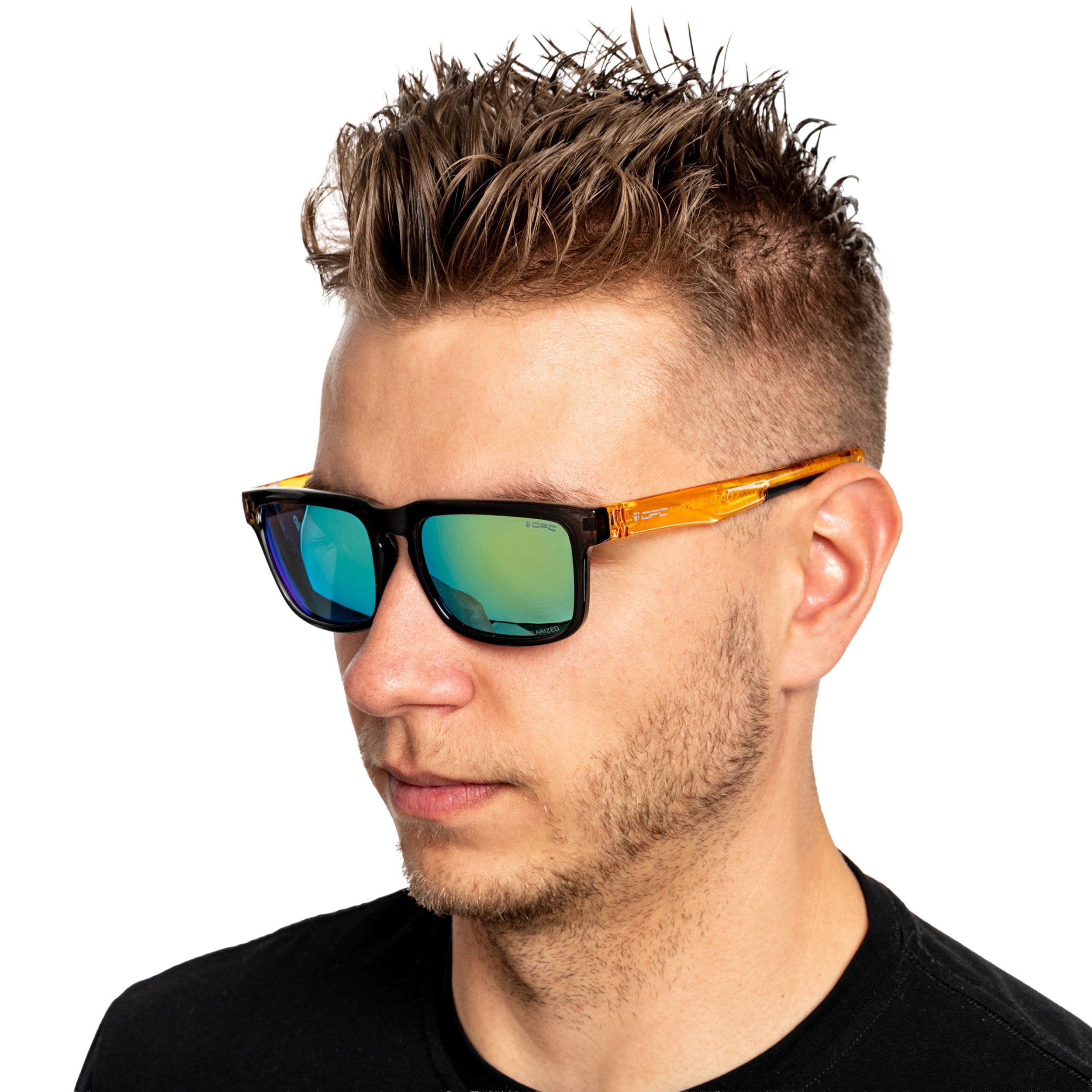 Lunettes de soleil California Black/Yellow Revo avec polarisation OPC Lifestyle
