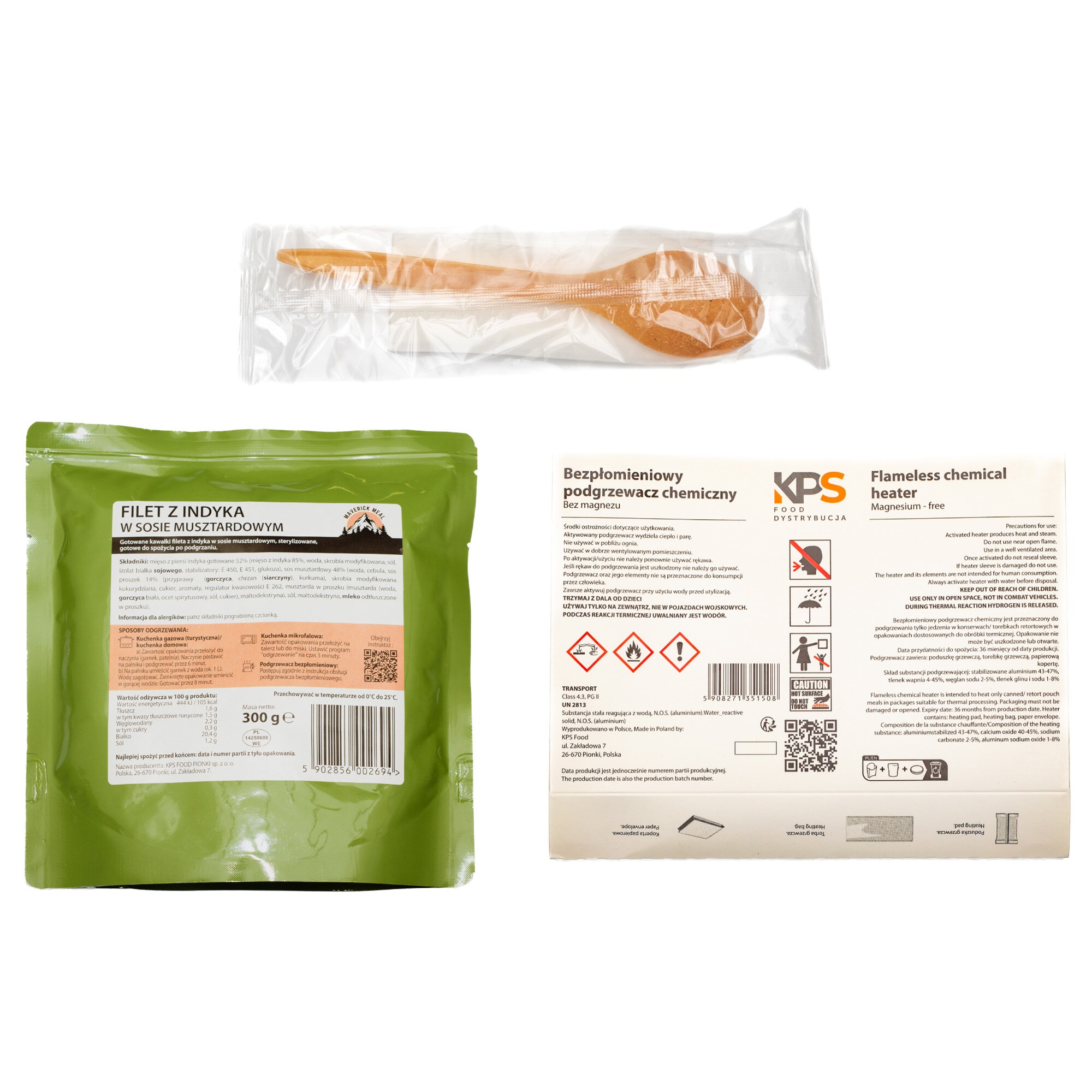 Plat cuisiné Micro avec réchauffeur sans flamme Dinde à la sauce moutarde - 300 g Maverick Food