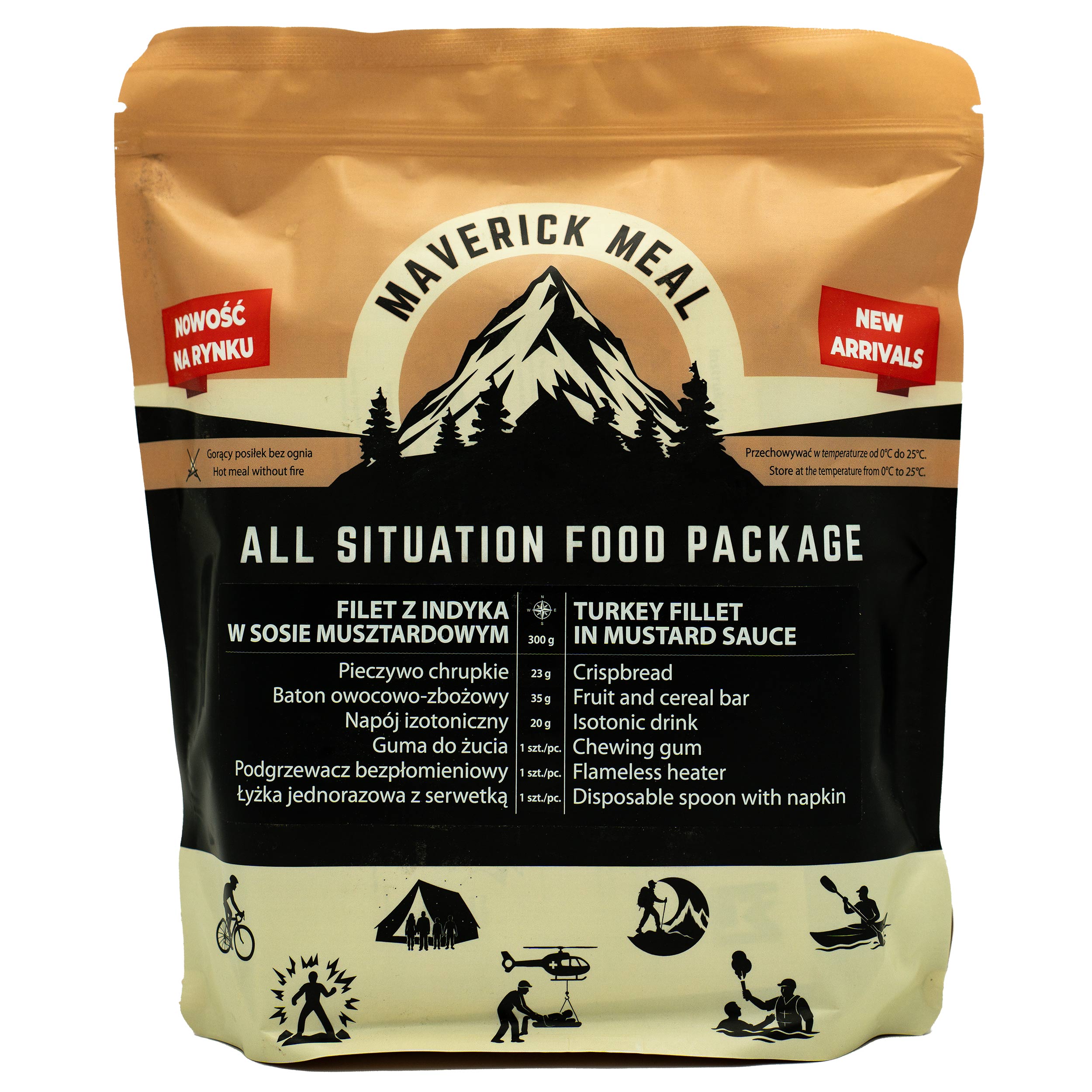 Ration alimentaire Midi Filet de dinde à la moutarde - 380 g Maverick Food