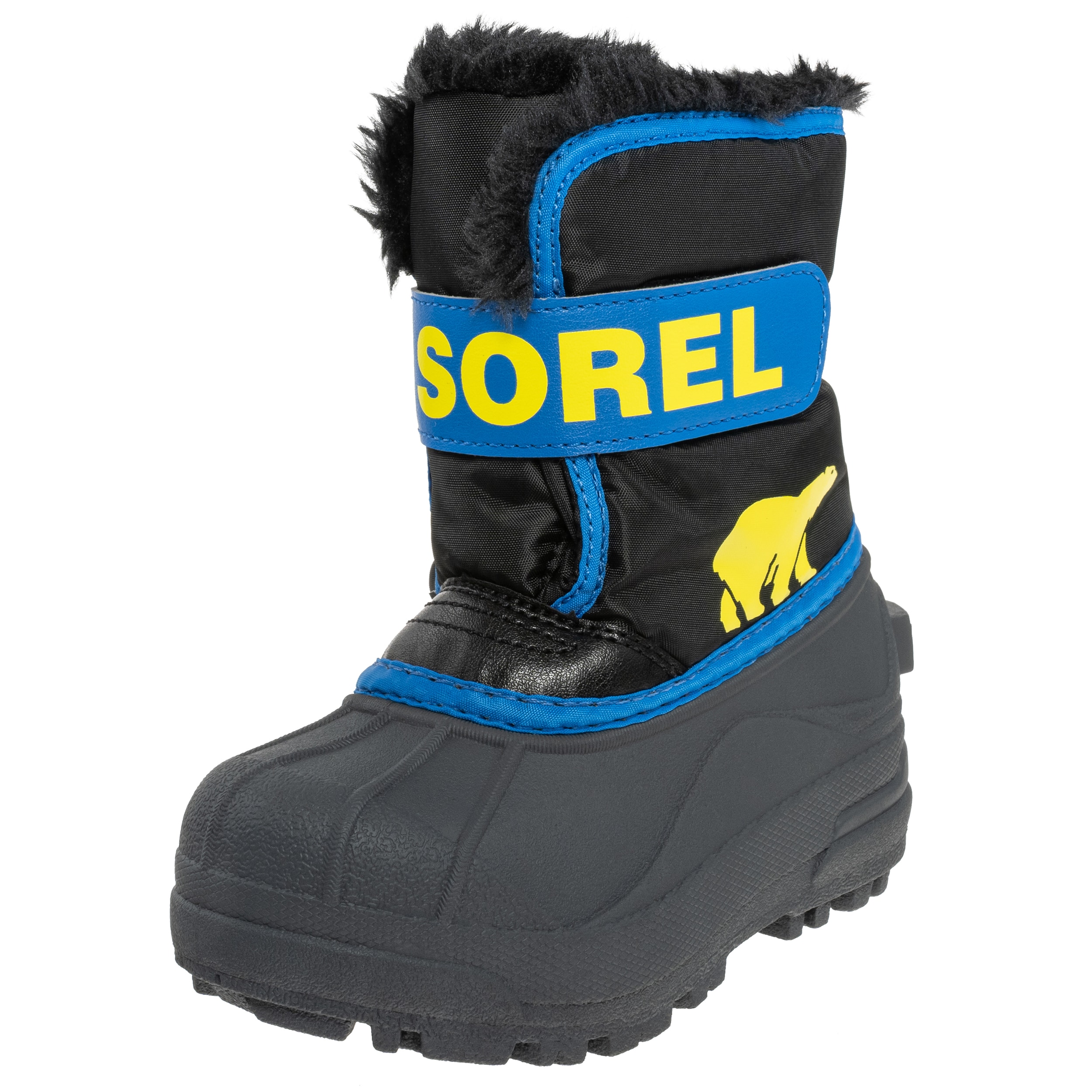Bottes de neige pour enfants Snow Commander Boot Sorel - Black/Super Blue