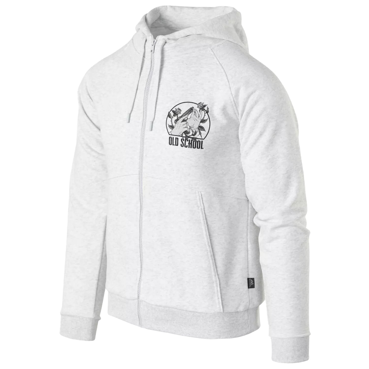 Sweat-shirt Full-Zip Old School Helikon - Light Grey Melange