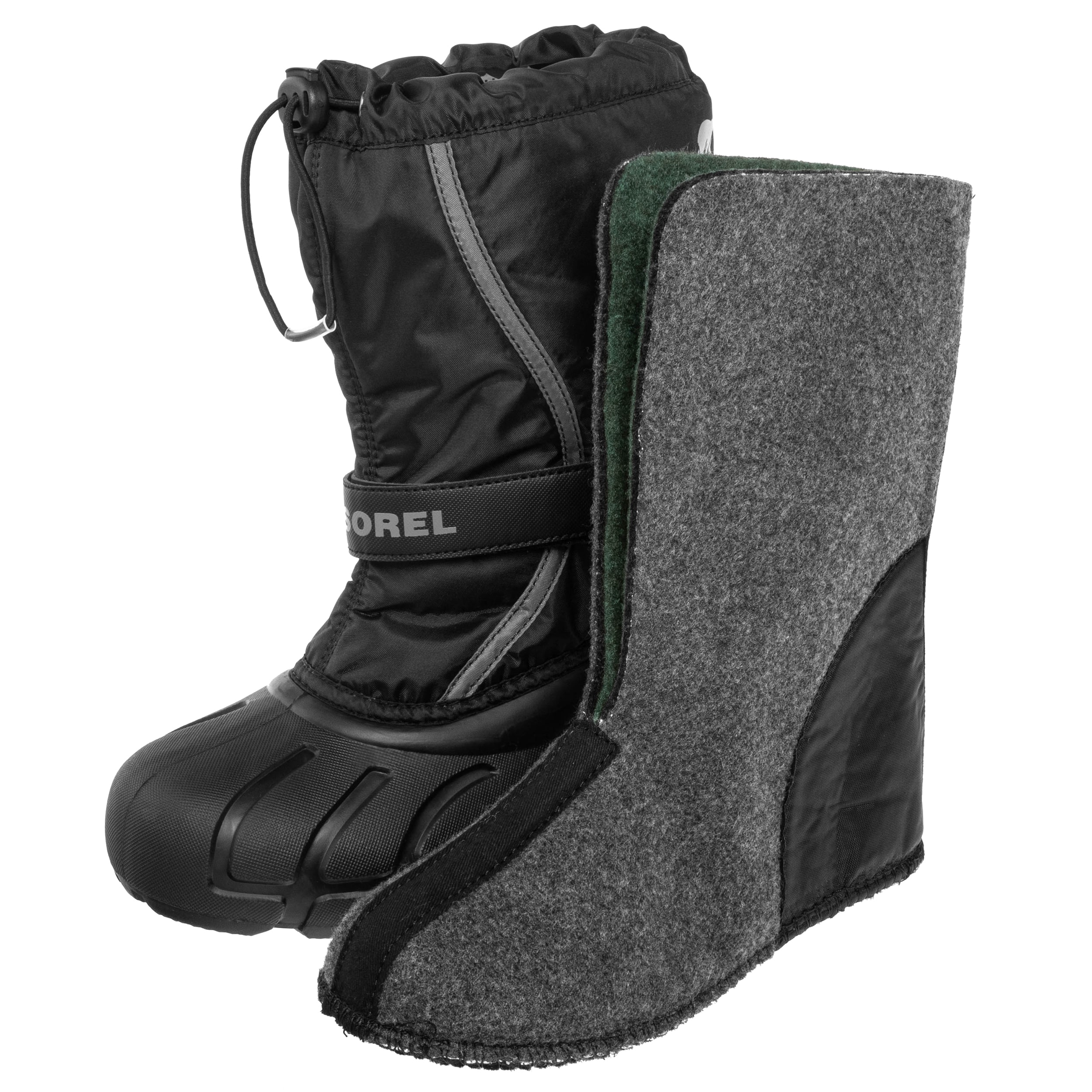 Bottes de neige pour enfants Flurry Print Youth Boot Sorel - Black/City Grey