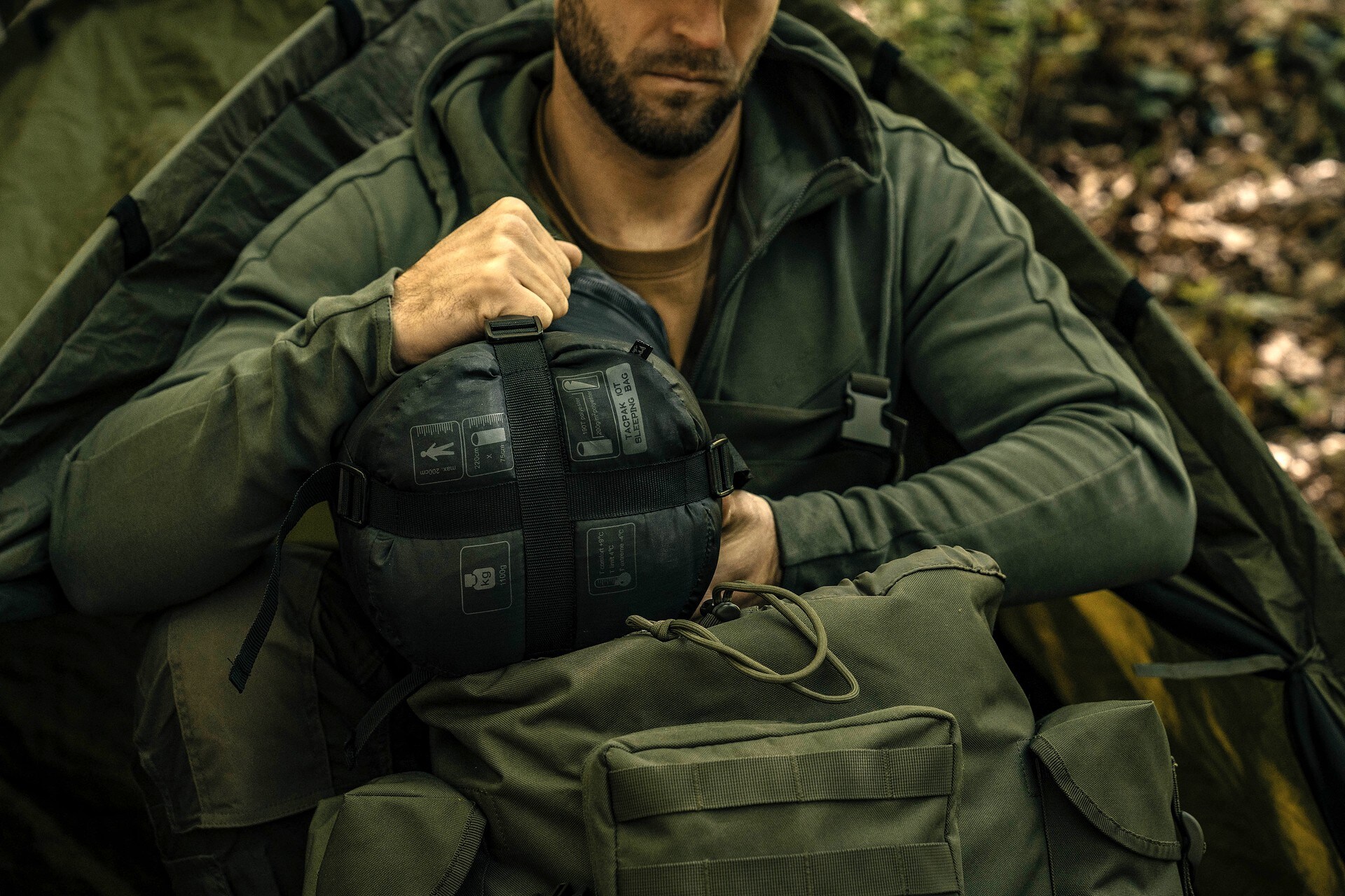 Sac de couchage TacPak 10T Black Badger Outdoor - gauche