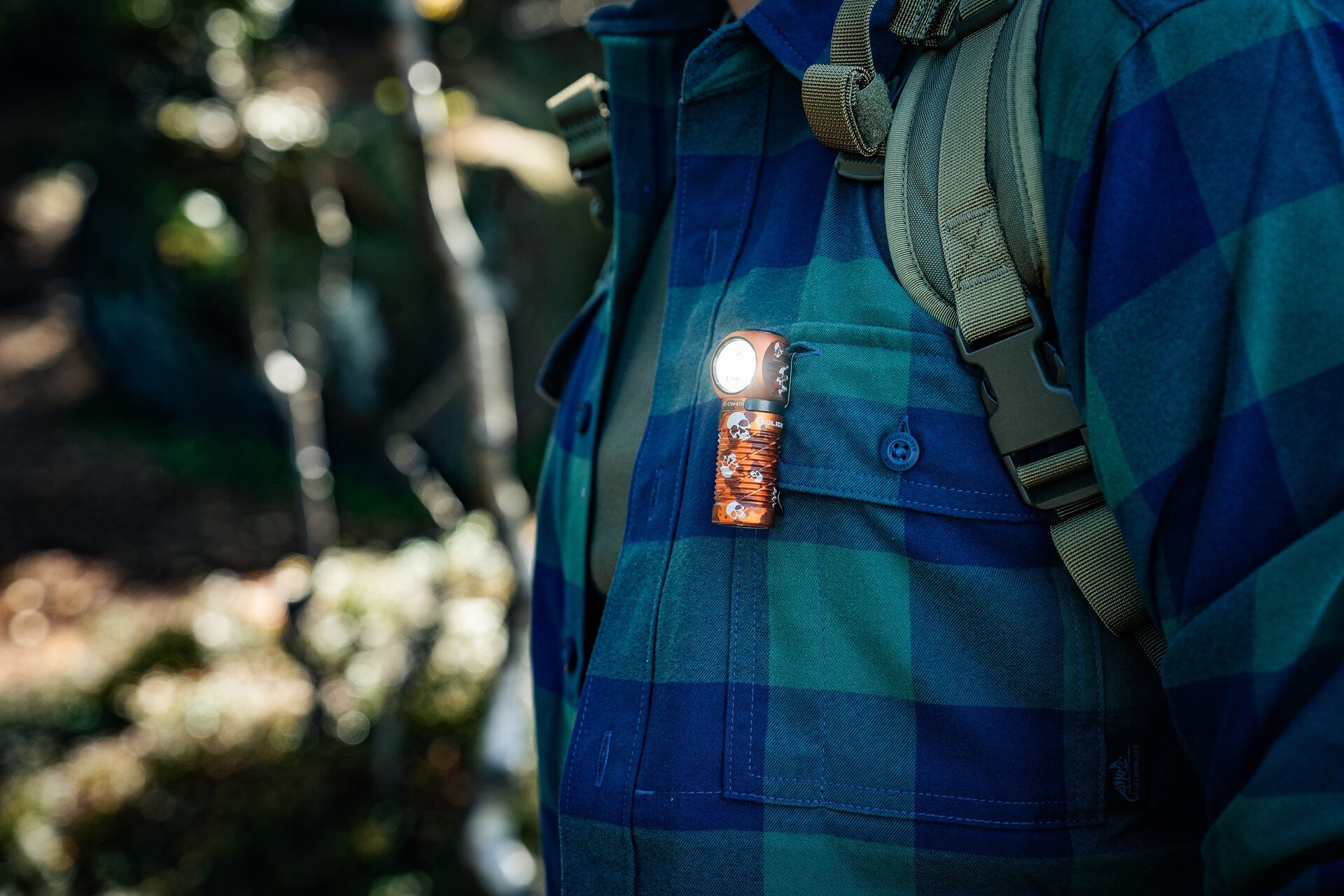 Lampe frontale et angulaire avec bandeau Perun 3 Mini Cool White Ghost Blaze - 1250 lumens Olight