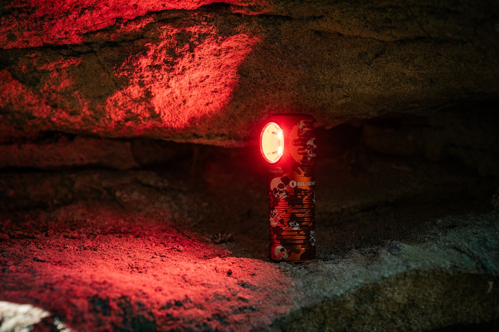 Lampe frontale et angulaire avec bandeau Perun 3 Mini Cool White Ghost Blaze - 1250 lumens Olight