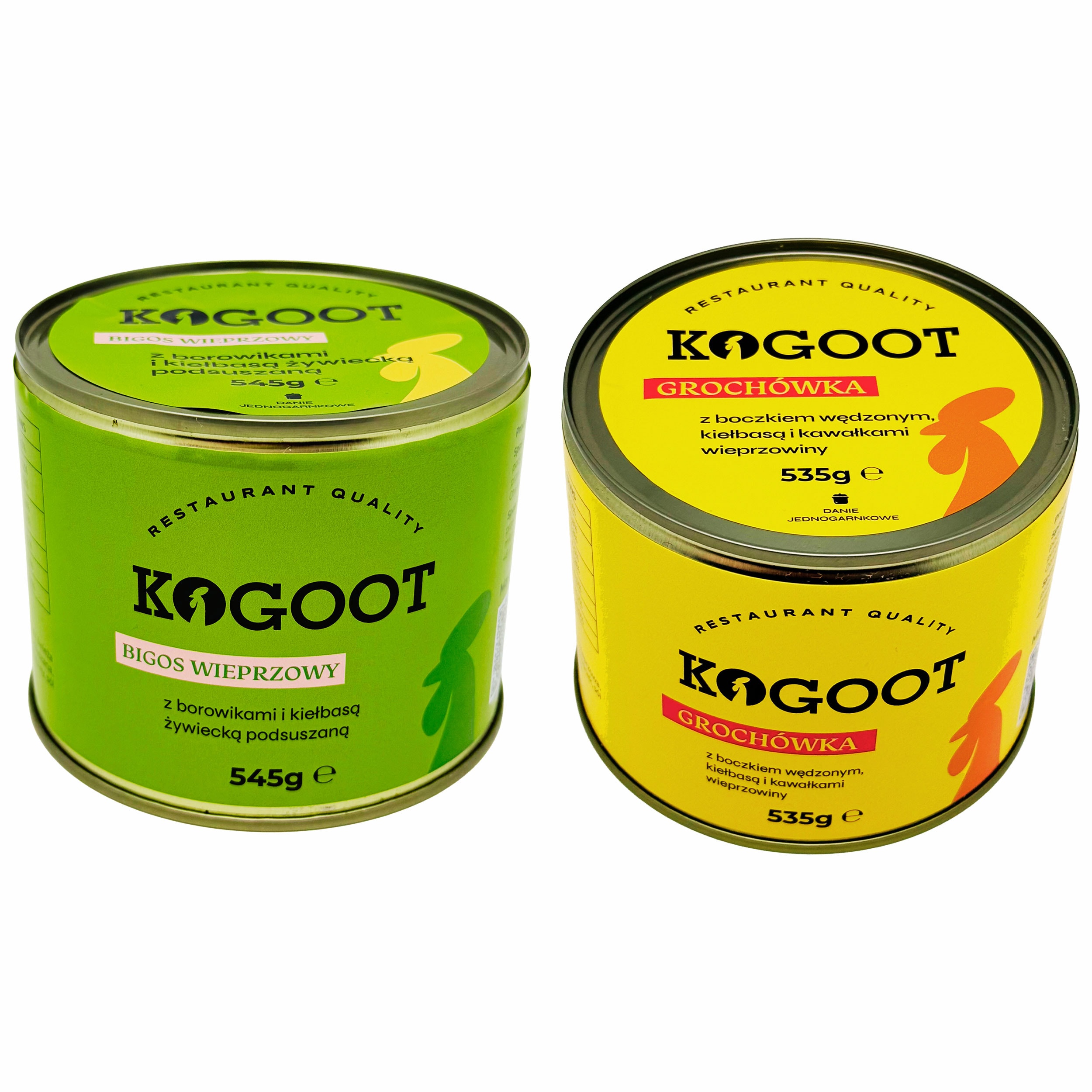 Aliments en conserve - Choucroute de porc 545 g, Potage aux pois 535 g Kogoot