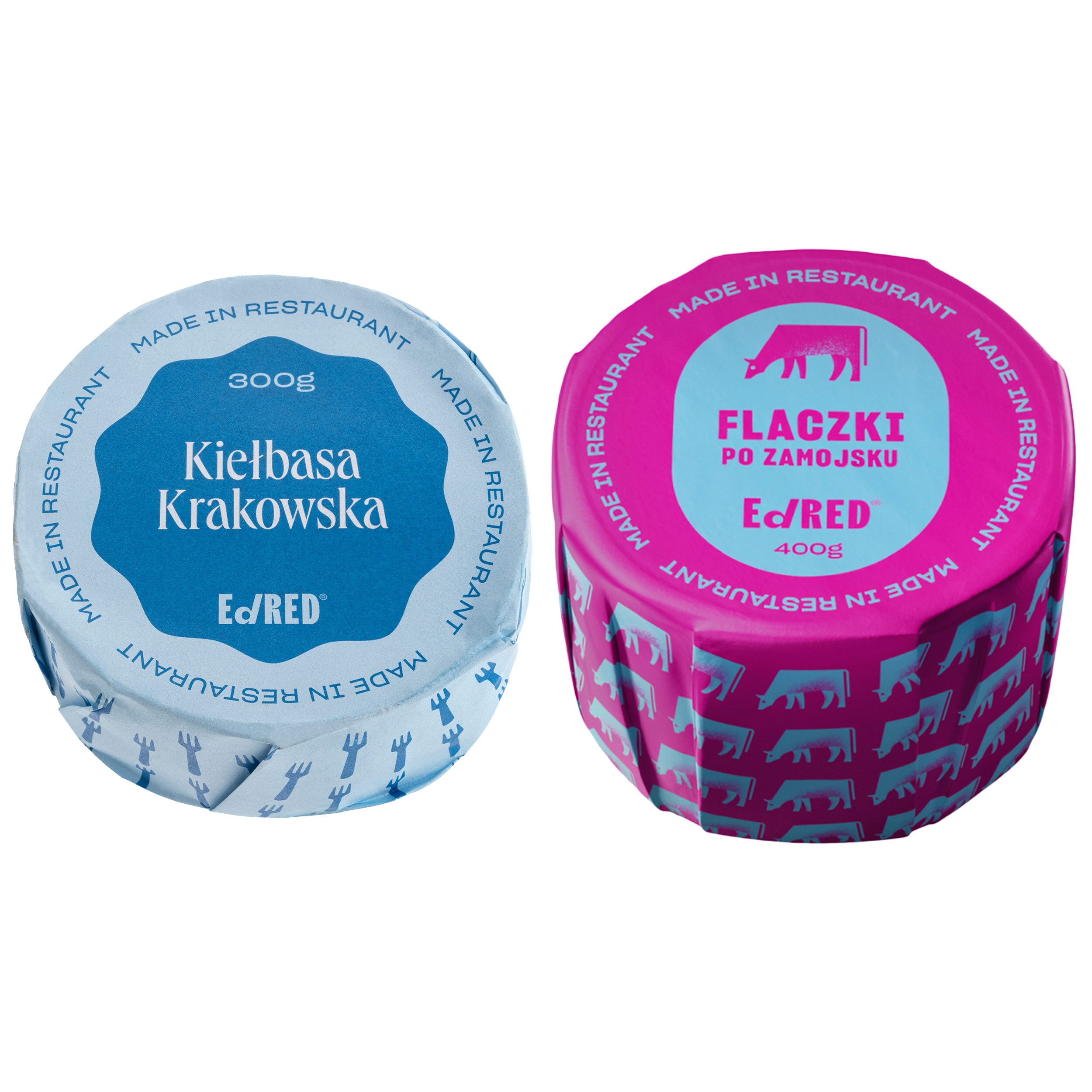 Aliments en conserve Ed Red Tripes à la mode de Zamość 400 g + saucisse de Cracovie 300 g - set