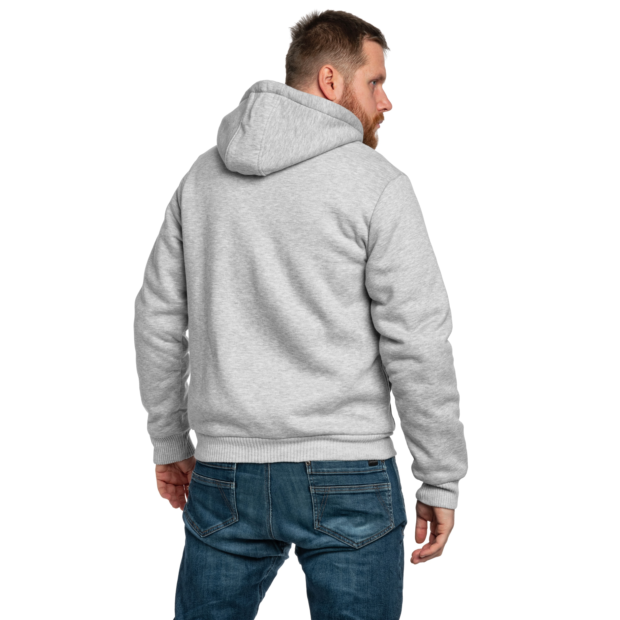 Sweat-shirt Sweatjacket Teddylining Brandit - Grey Melange