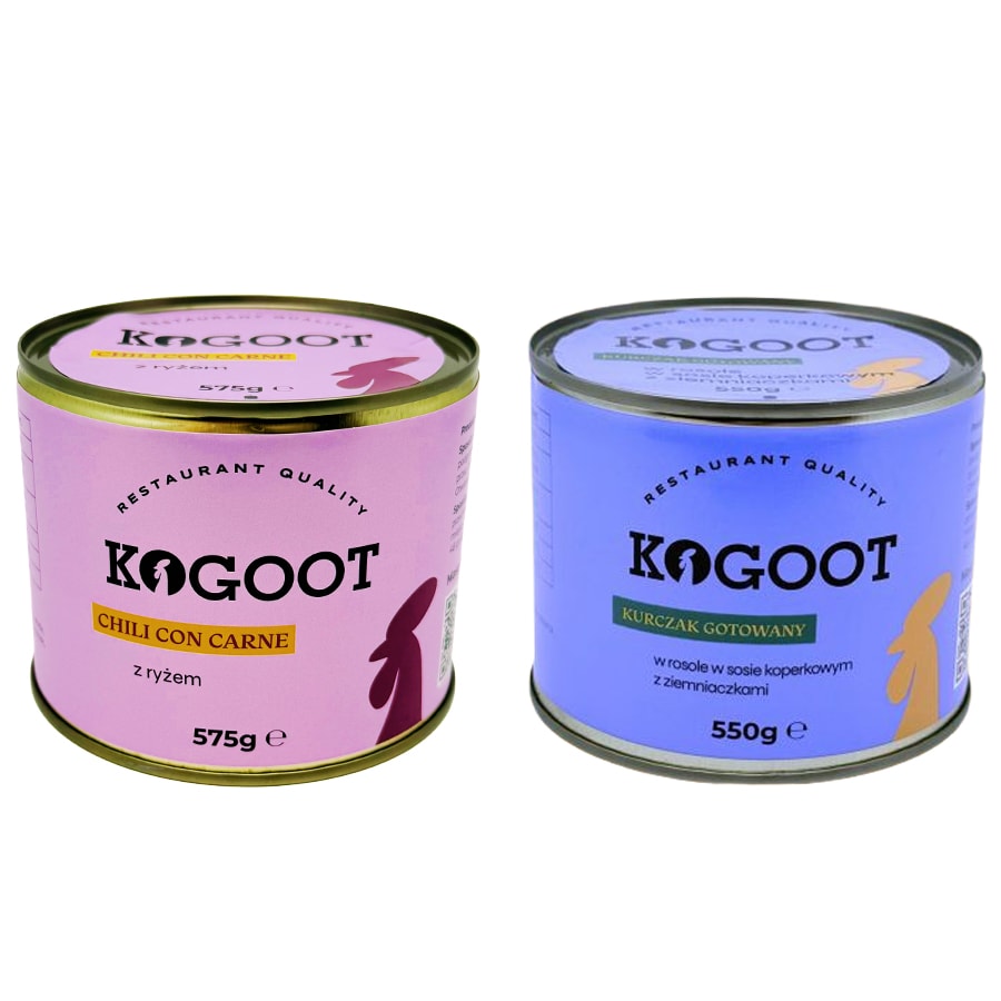 Aliments en conserve Chili con carne 575 g, Poulet cuit 550 g - Kogoot