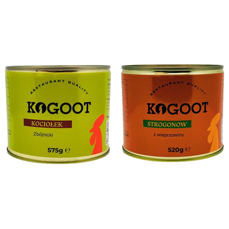 Aliments en conserve  Pot-au-feu 575 g, Strogonoff 520 g - Kogoot