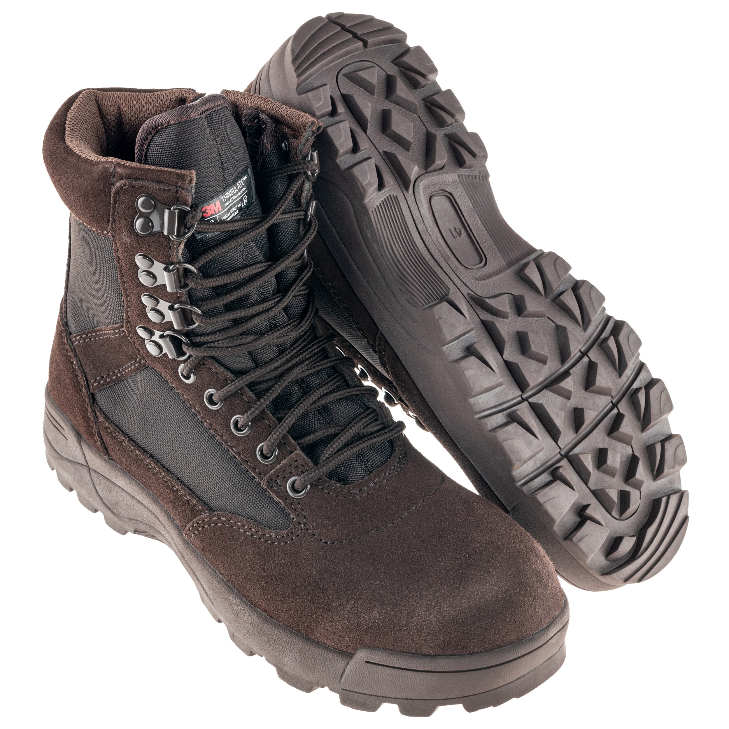Bottes Tactiques Brandit à Fermeture Éclair - Cuir - Taille 39 à 47 - Pour Extérieur Et Style Militaire