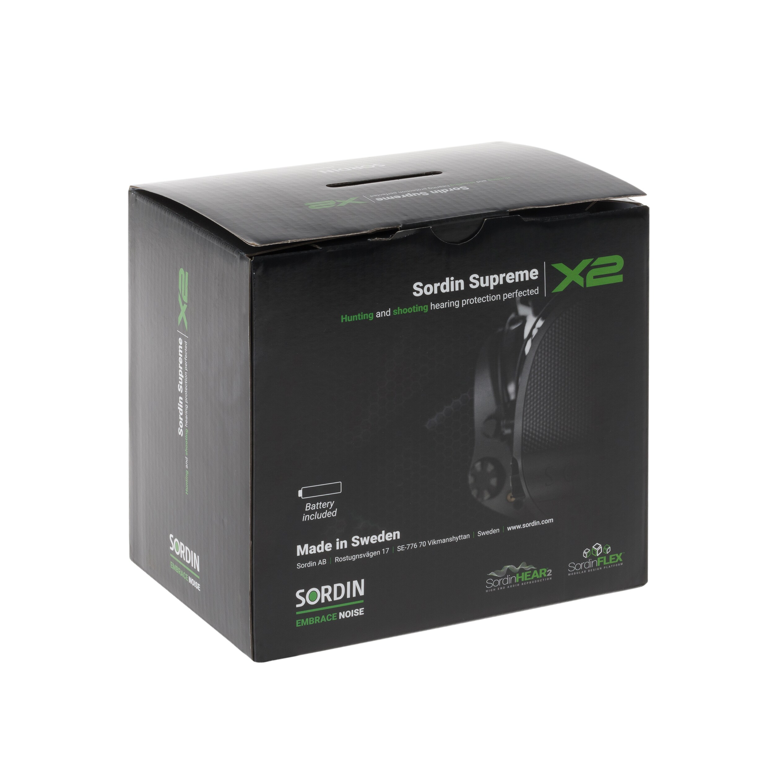 Protections auditives actives Supreme X2 Gel Neckband Sordin - Green