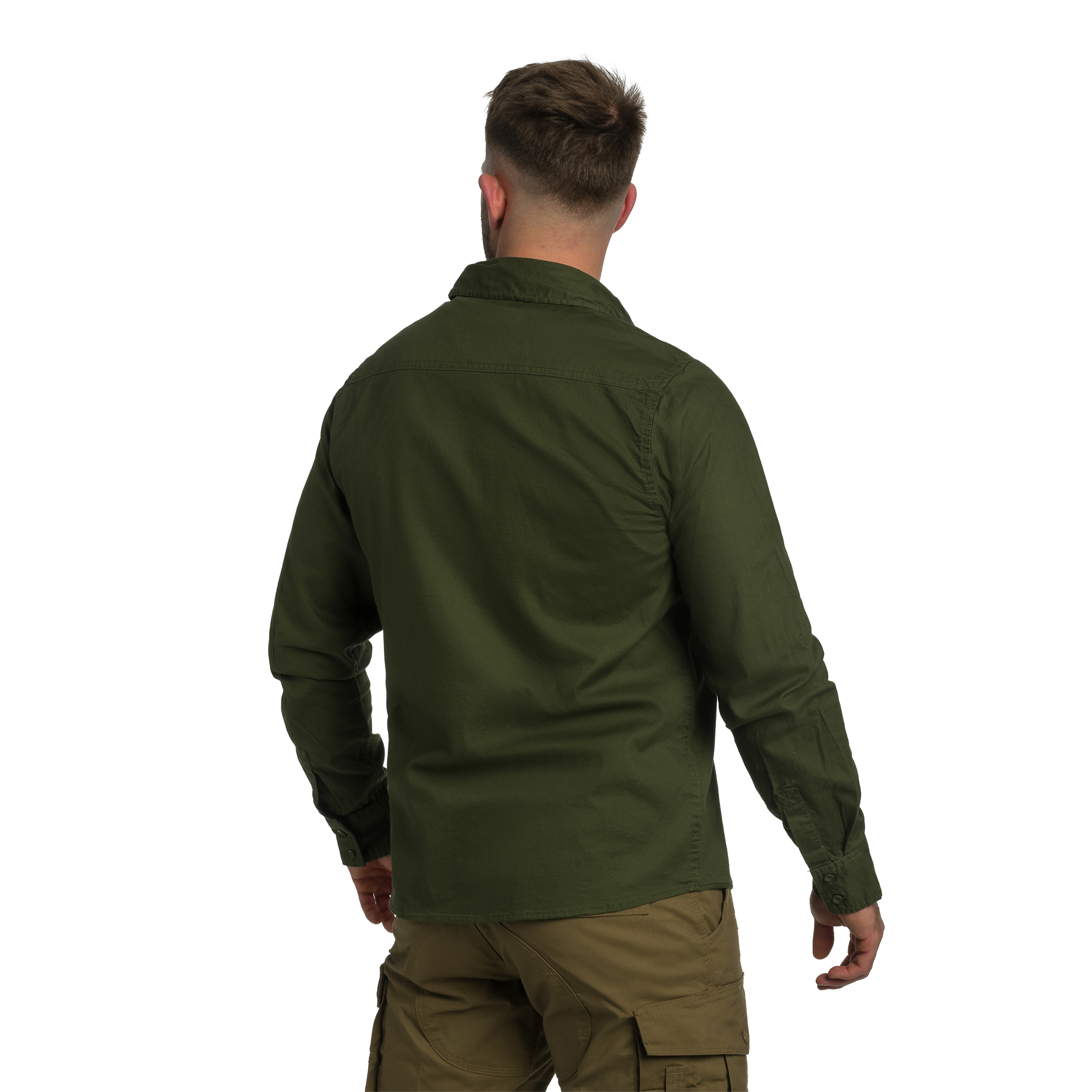 Chemise Flannel Shirt Long Sleeve Brandit - Olive