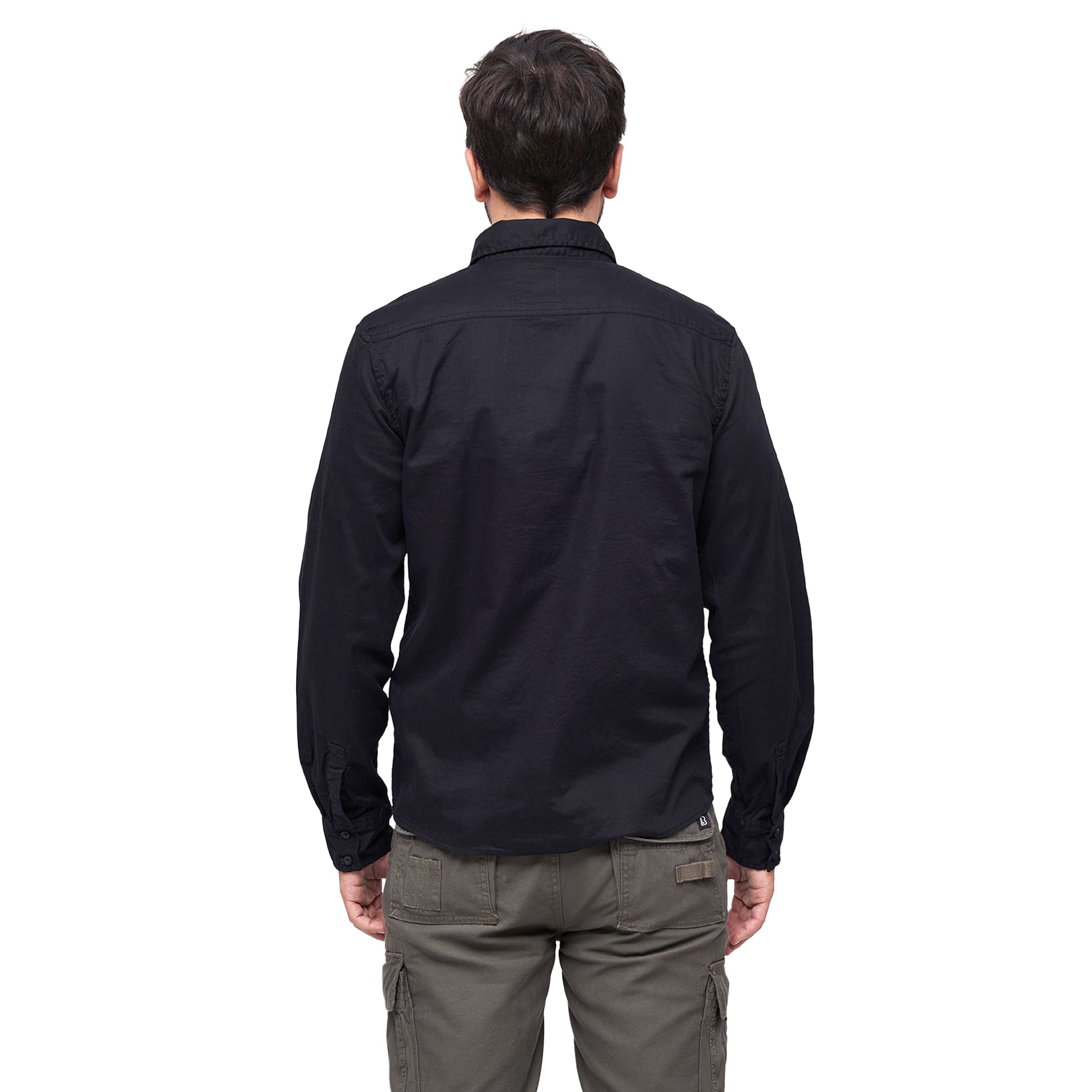 Chemise Flannel Shirt Long Sleeve Brandit - Black