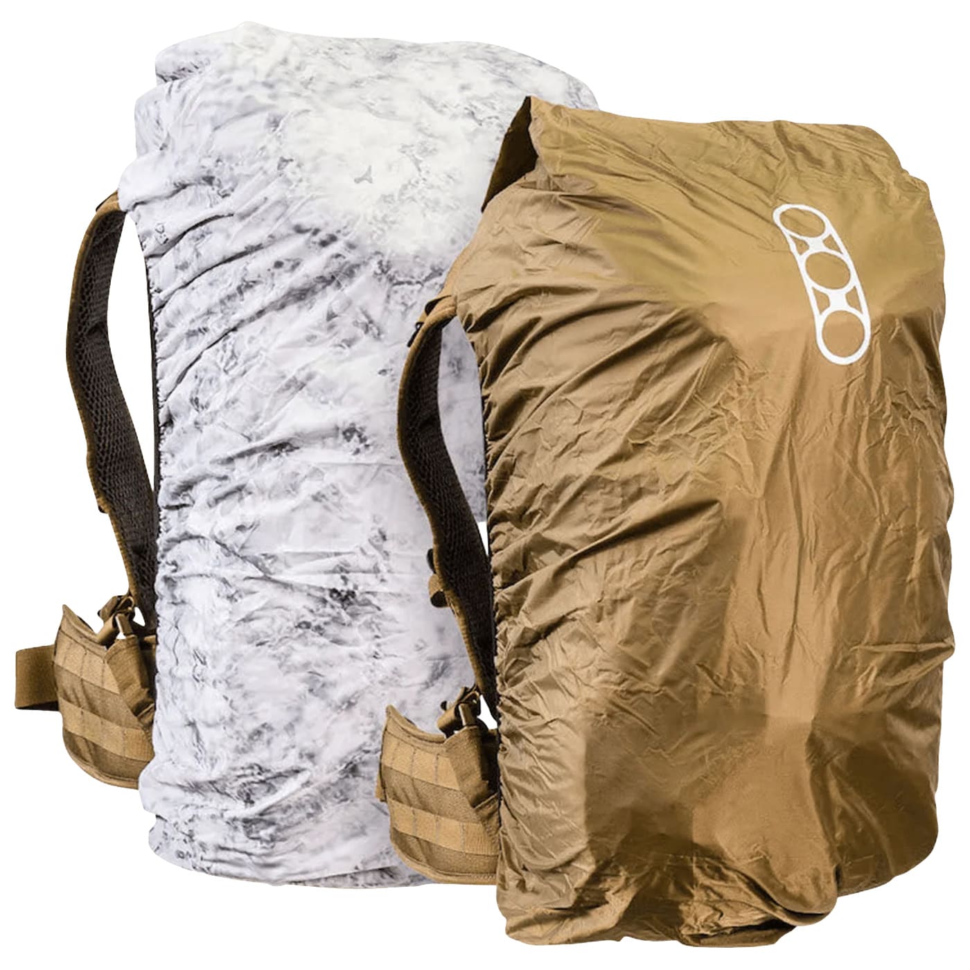 Housse réversible pour sac à dos Eberlestock Small Reversible Rain Cover - Snow Camo/Coyote