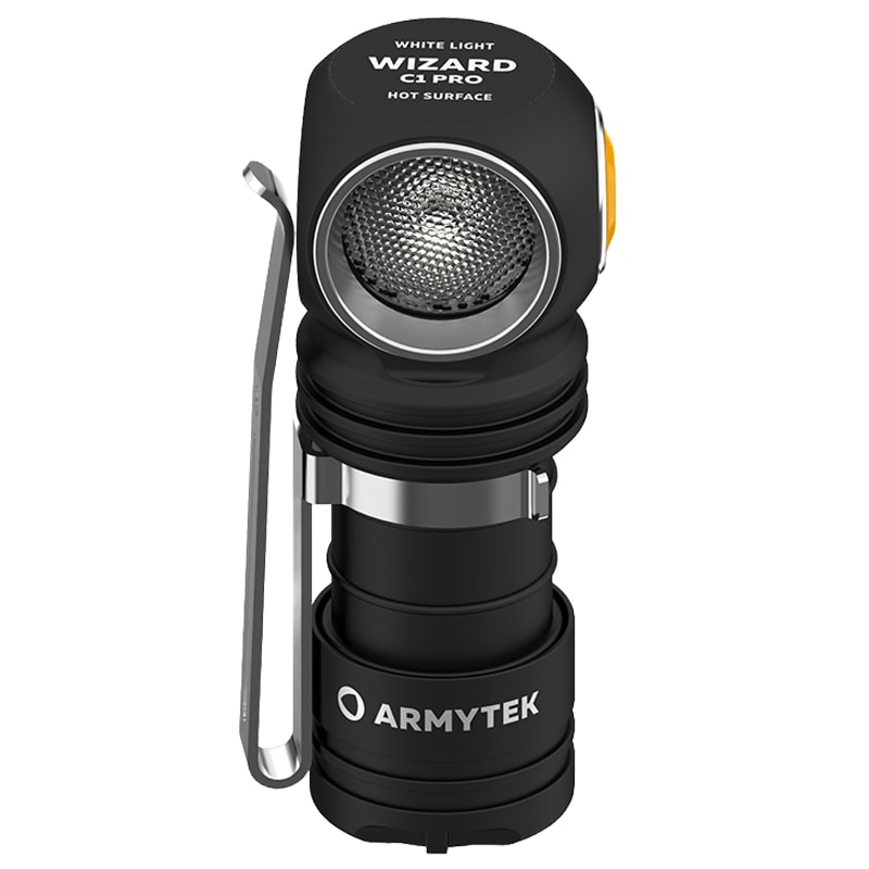 Lampe frontale et angulaire Wizard C1 Pro Magnet USB White PCB - 1000 lumens Armytek